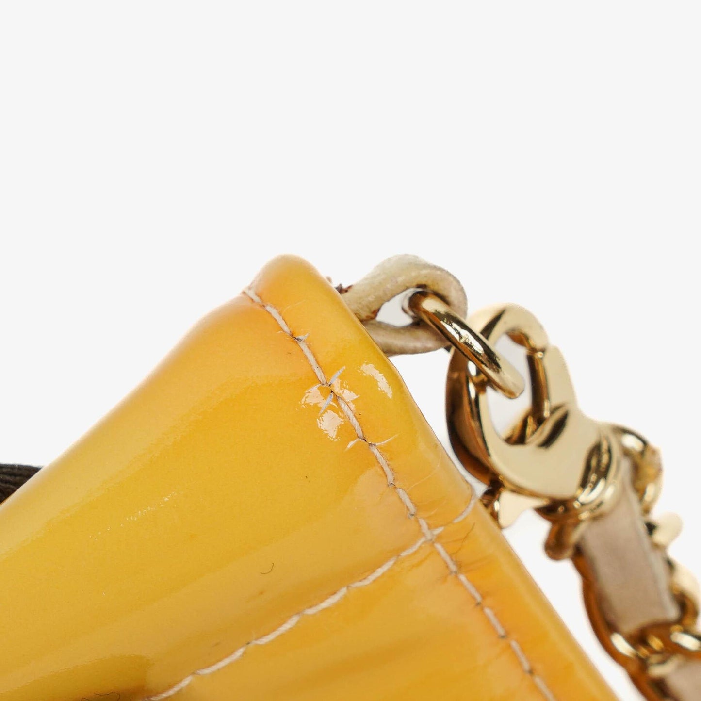 Chanel Chocolate Bar East West Patent Leather Shoulder Bag