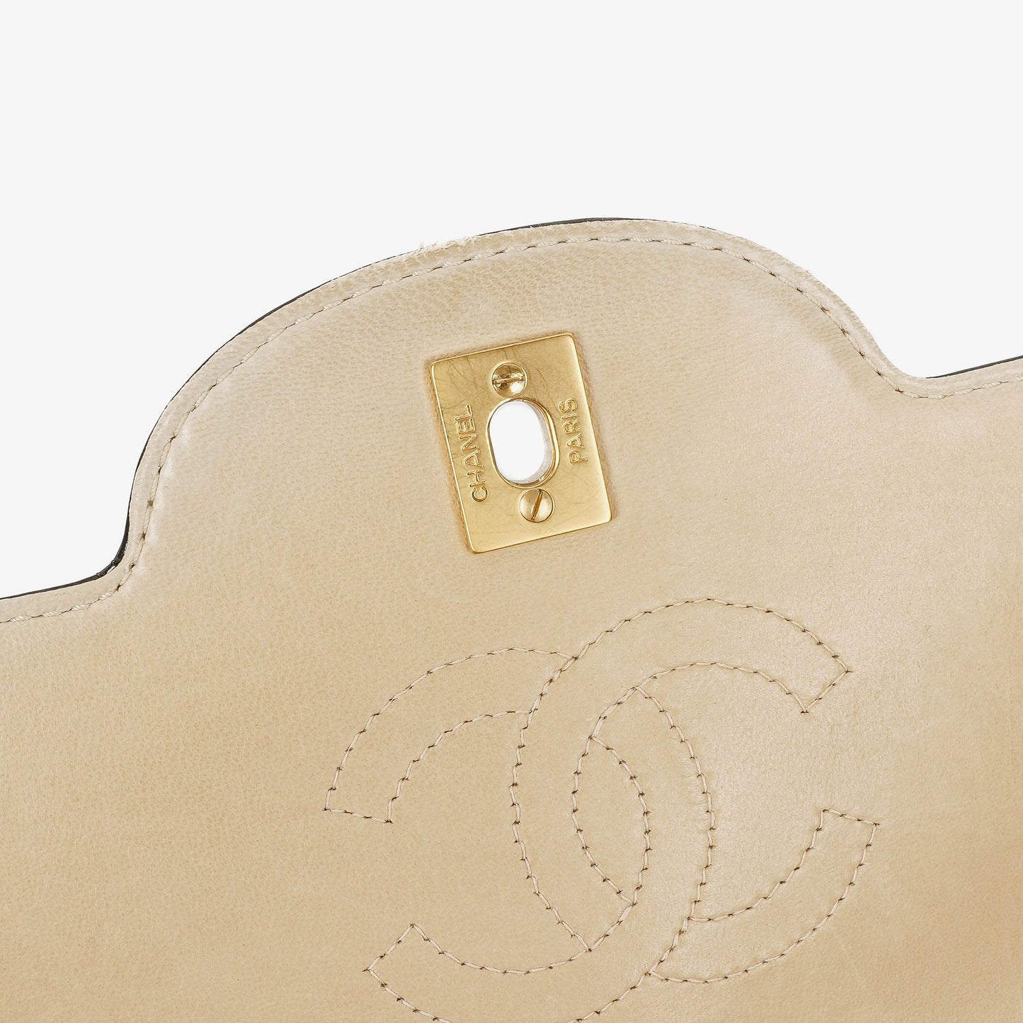 Chanel Chocolate Bar Leather And Patent Leather Single Flap Bag