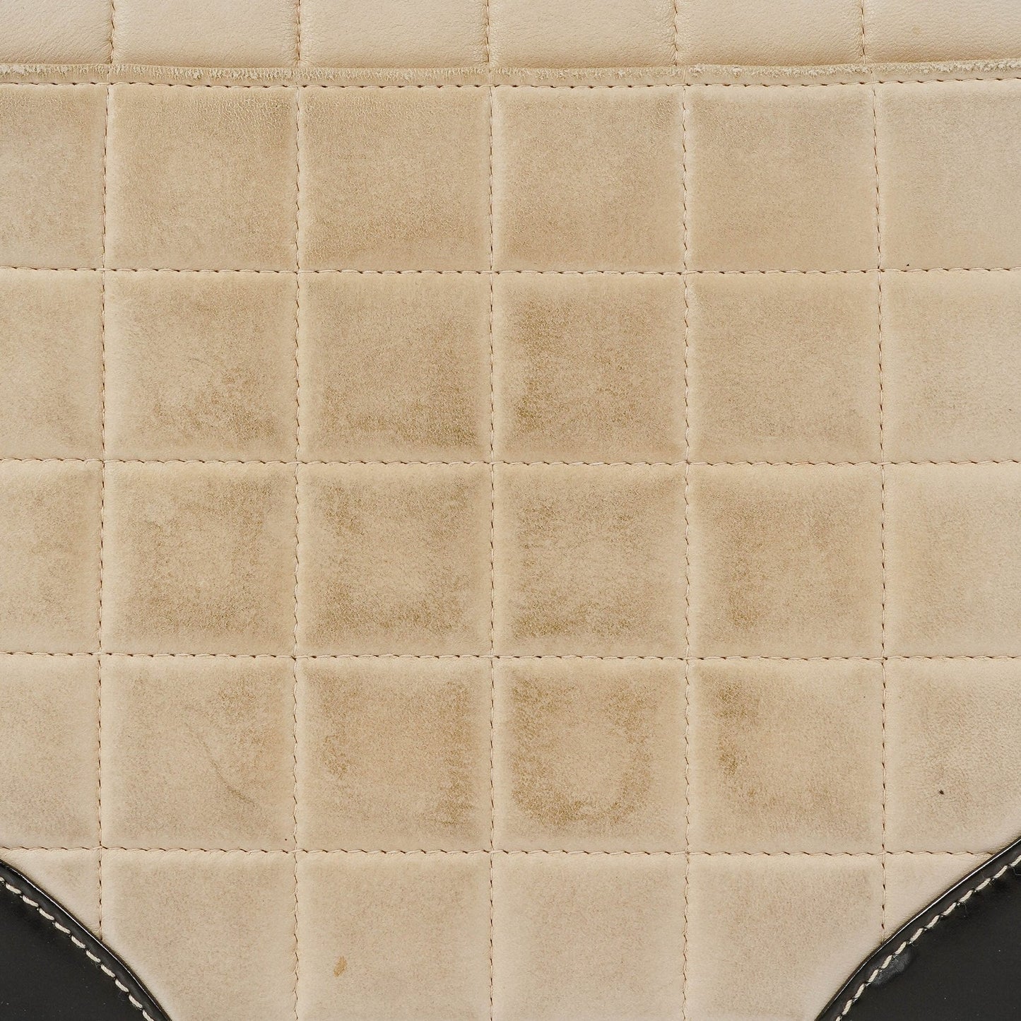 Chanel Chocolate Bar Leather And Patent Leather Single Flap Bag