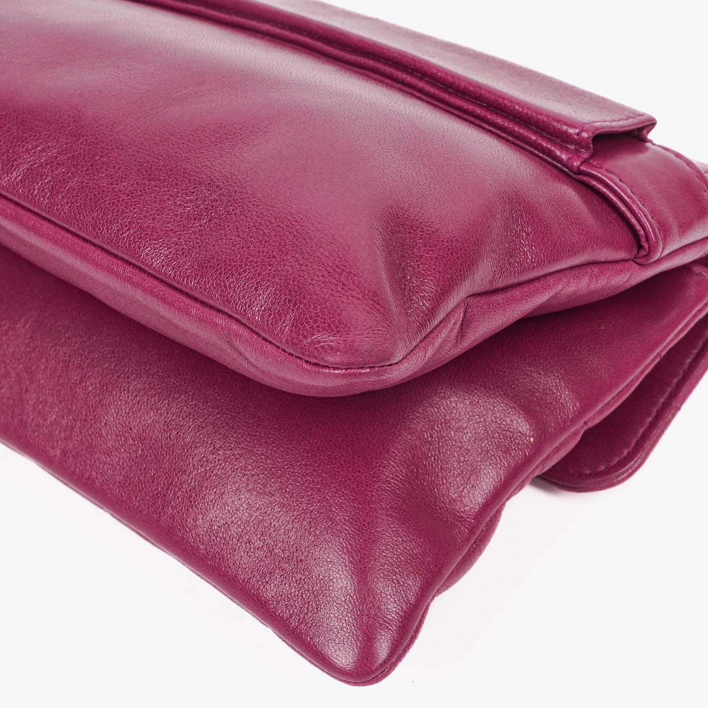 Chanel Chocolate Bar Purple Leather Quilted Flap Bag