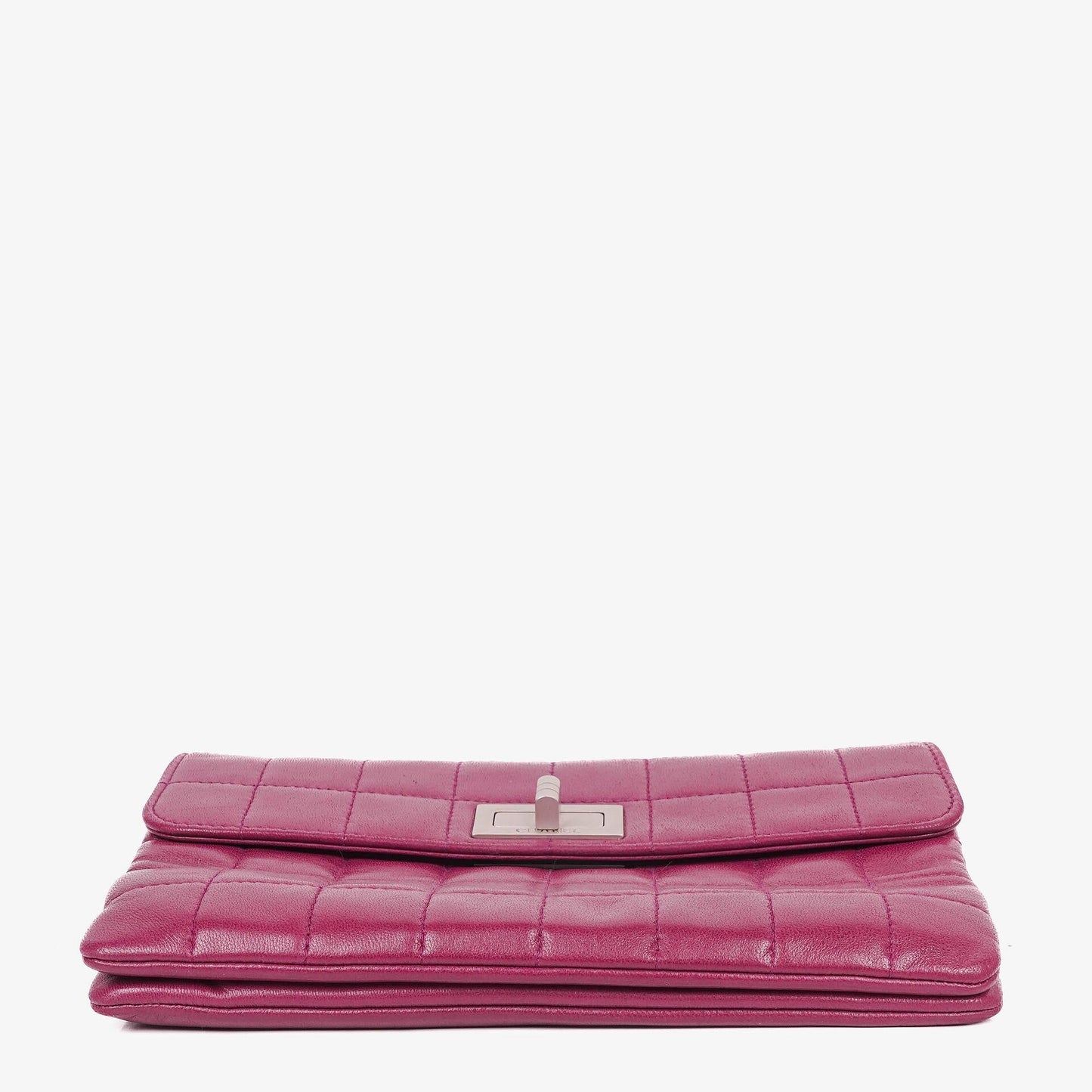Chanel Chocolate Bar Purple Leather Quilted Flap Bag