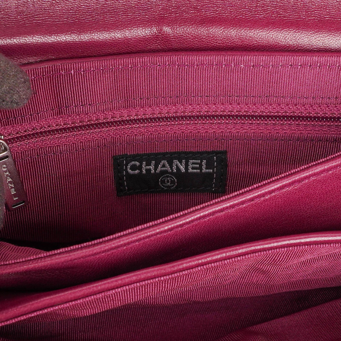 Chanel Chocolate Bar Purple Leather Quilted Flap Bag