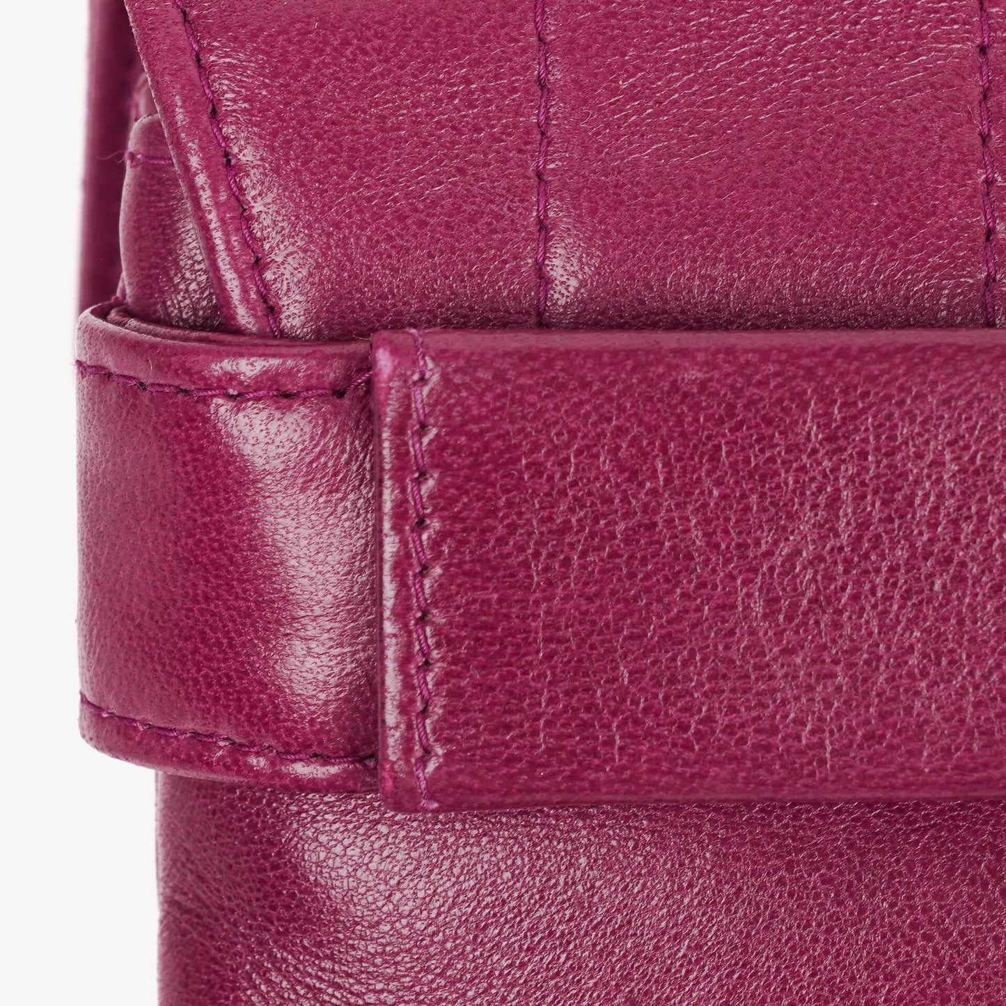 Chanel Chocolate Bar Purple Leather Quilted Flap Bag
