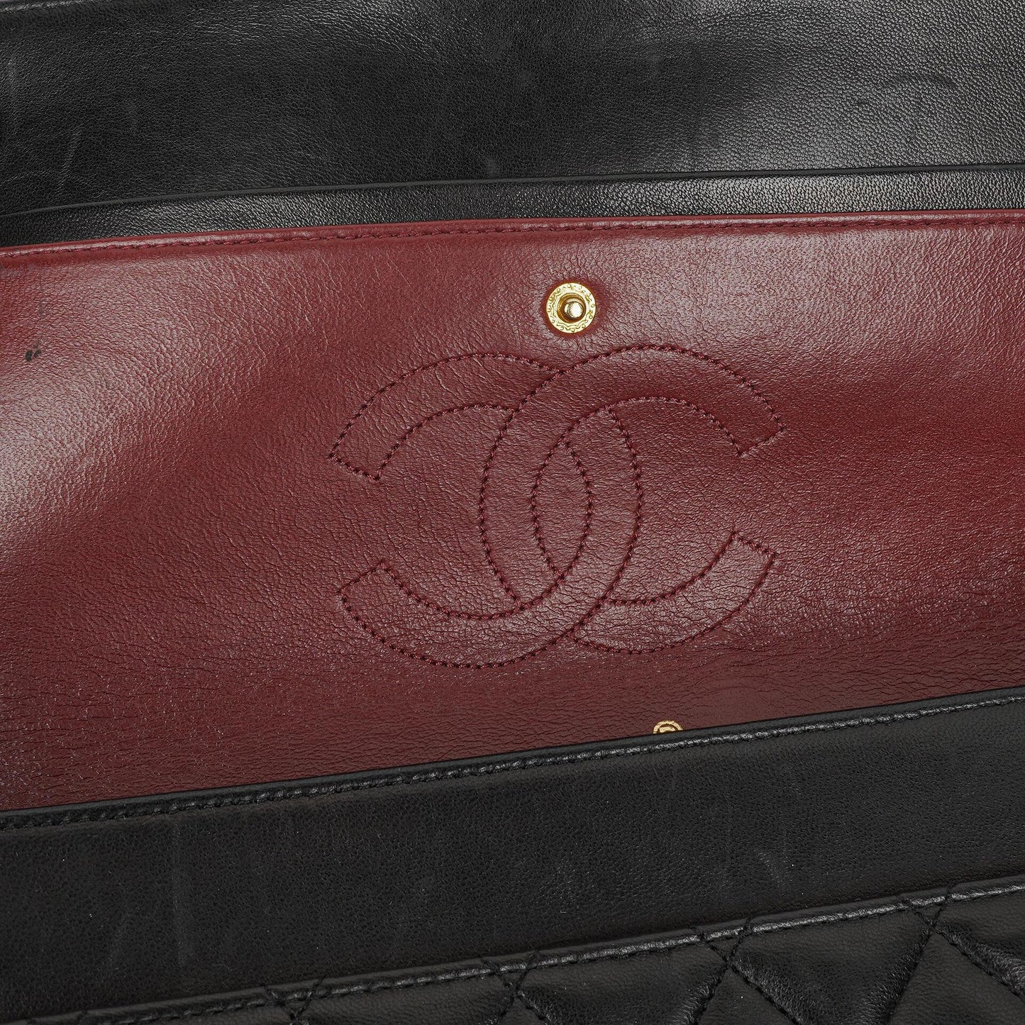 Chanel Classic Black Quilted Lambskin Double Flap Bag With 24K Gold-Plated Hardware