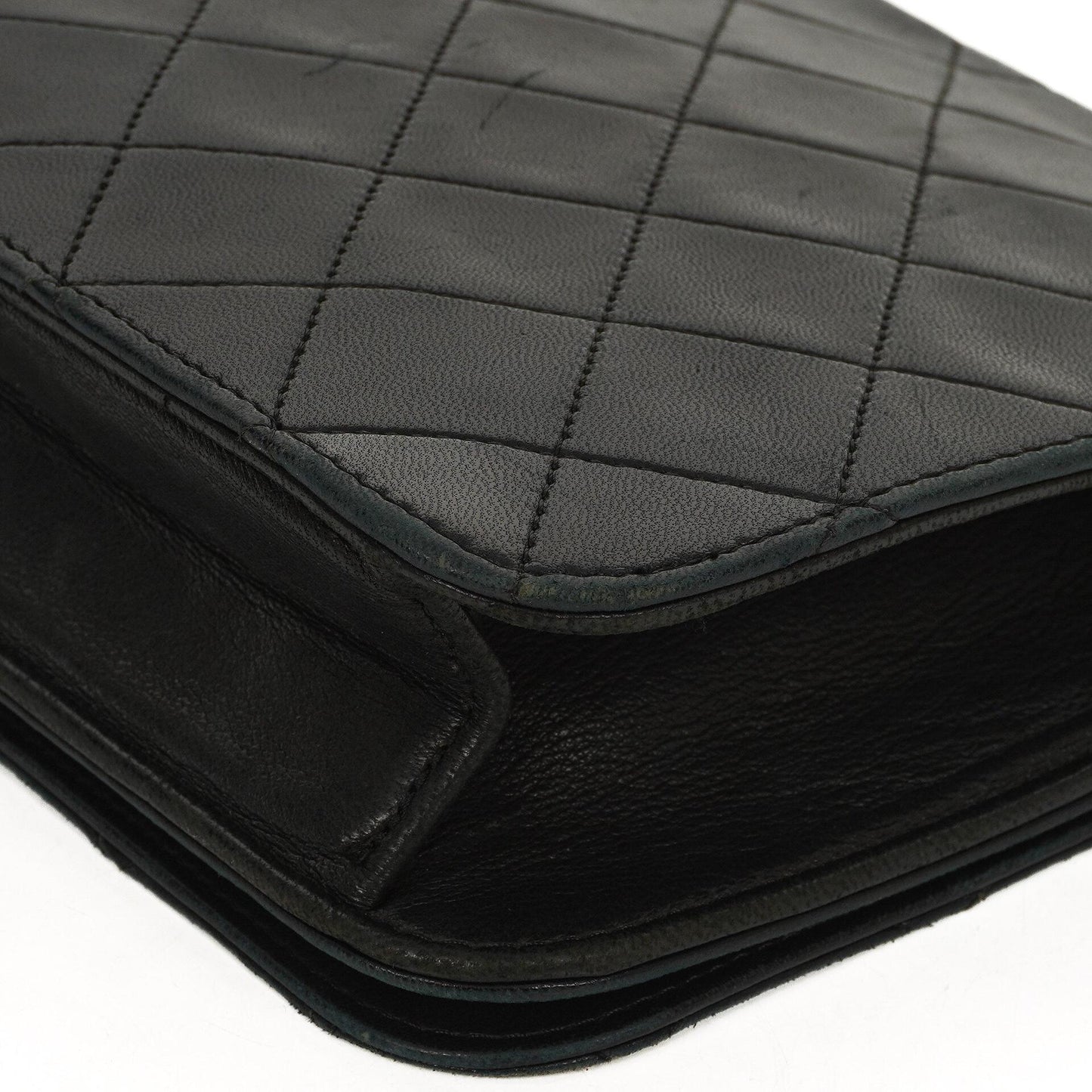 Chanel Classic Black Quilted Lambskin Full Flap Bag With 24K Gold-Plated Hardware