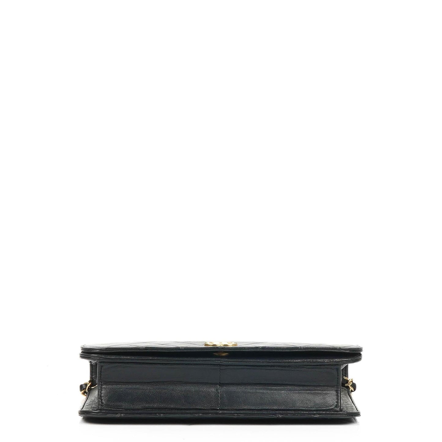 Chanel Classic Black Quilted Lambskin Full Flap Bag With Gold-Tone Hardware