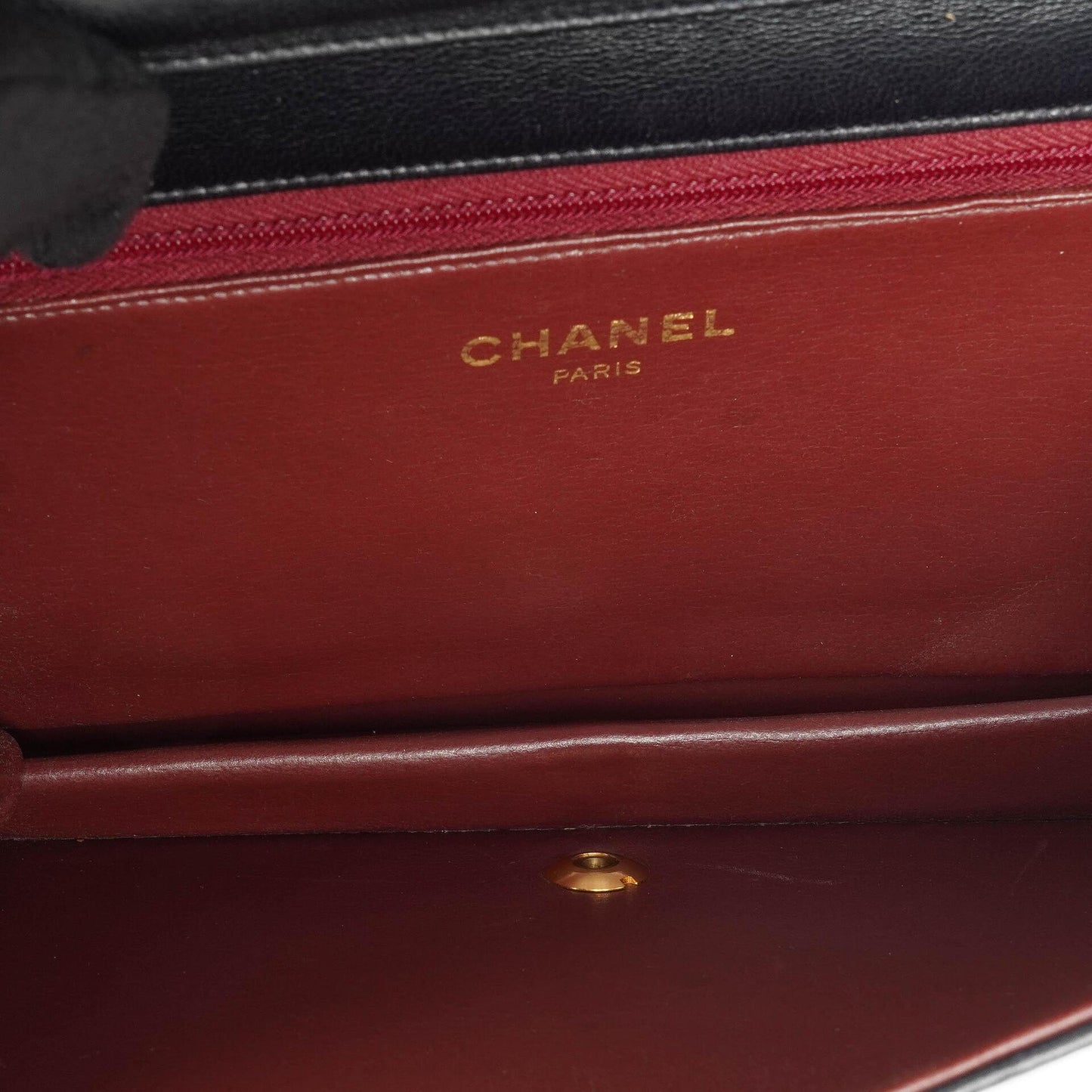 Chanel Classic Black Quilted Lambskin Full Flap Bag With Gold-Tone Hardware