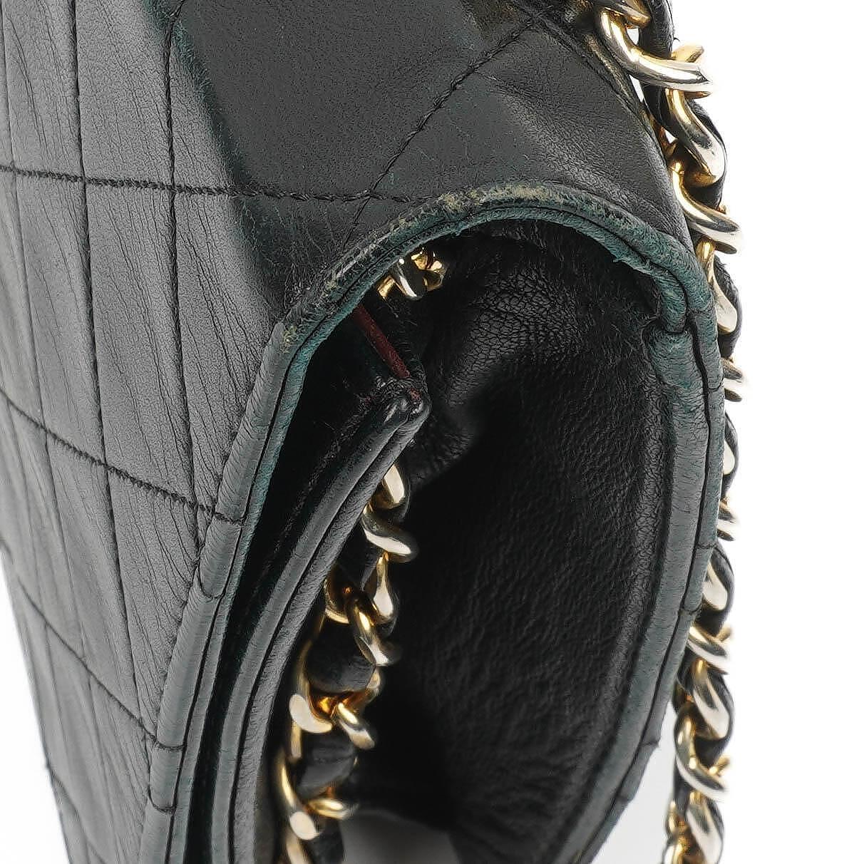 Chanel Classic Black Quilted Lambskin Full Flap With 24K Gold-Plated Hardware