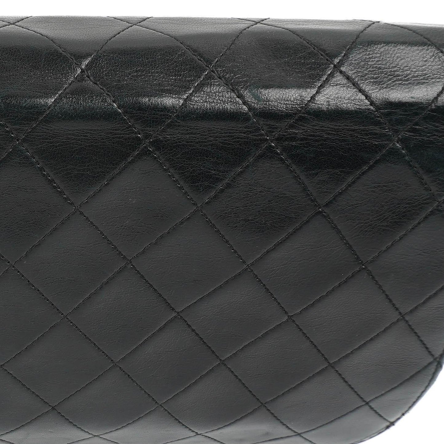 Chanel Classic Black Quilted Lambskin Full Flap With 24K Gold-Plated Hardware