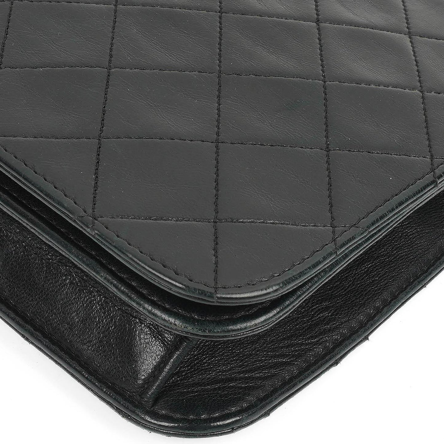 Chanel Classic Black Quilted Lambskin Full Flap With 24K Gold-Plated Hardware