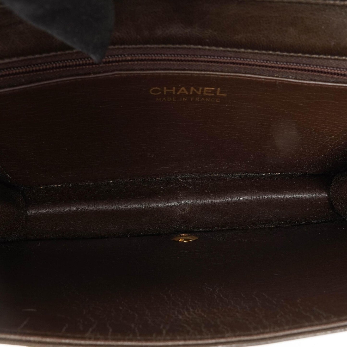 Chanel Classic Brown Quilted Lambskin Full Flap Bag With Gold-Tone Hardware