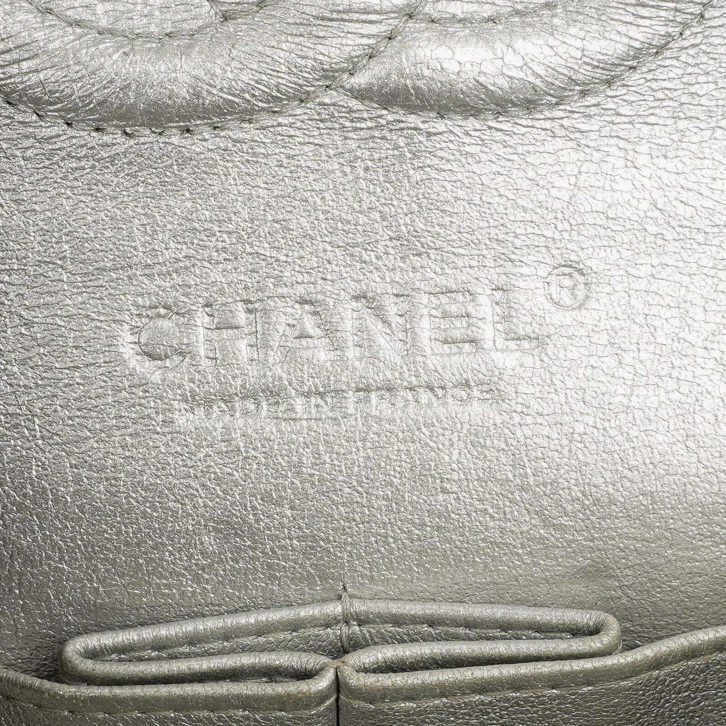 Chanel Classic Double Flap Bag Metallic Silver Quilted Lambskin With Silver-Tone Hardware