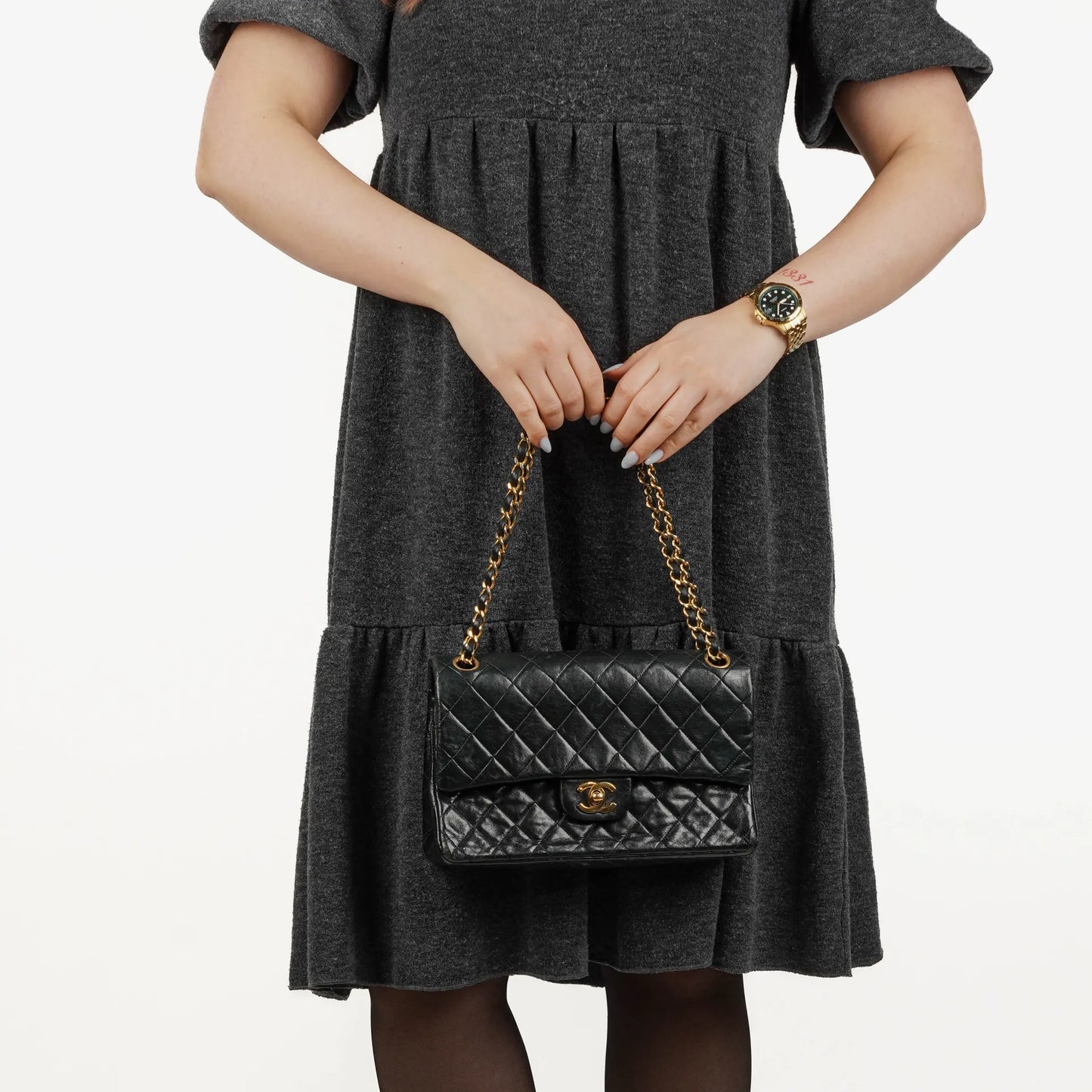 Chanel Classic Double Flap Bag Quilted Lambskin With 24K Gold-Plated Hardware