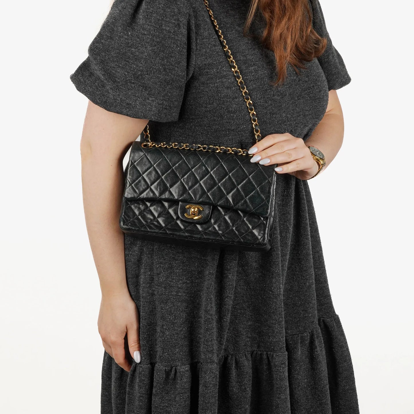 Chanel Classic Double Flap Bag Quilted Lambskin With 24K Gold-Plated Hardware