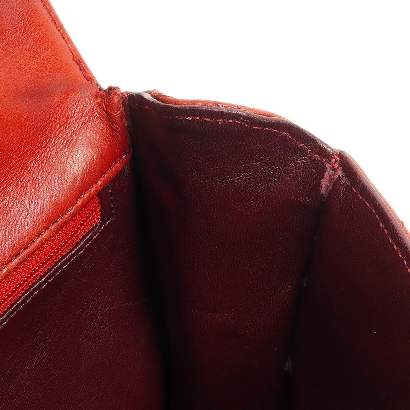 Chanel Classic Envelope Flap Bag in Red Quilted Lambskin With 24K Gold-Plated Hardware