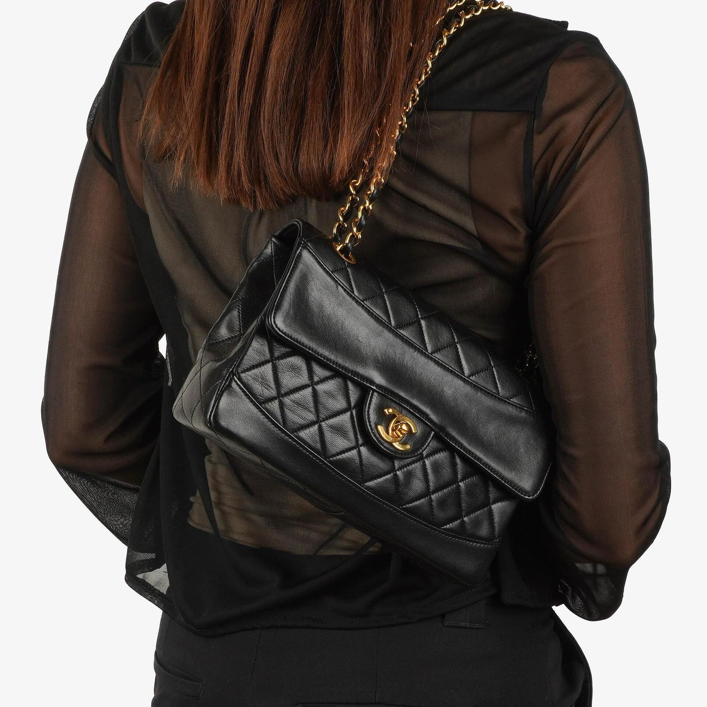 Chanel Classic Flap Bag Lambskin 24k Gold-Plated Hardware