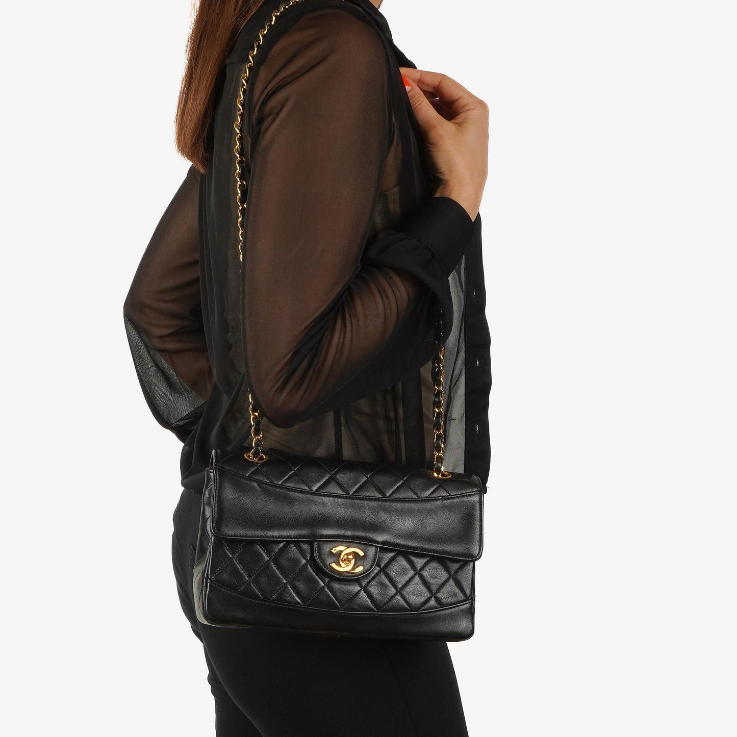 Chanel Classic Flap Bag Lambskin 24k Gold-Plated Hardware