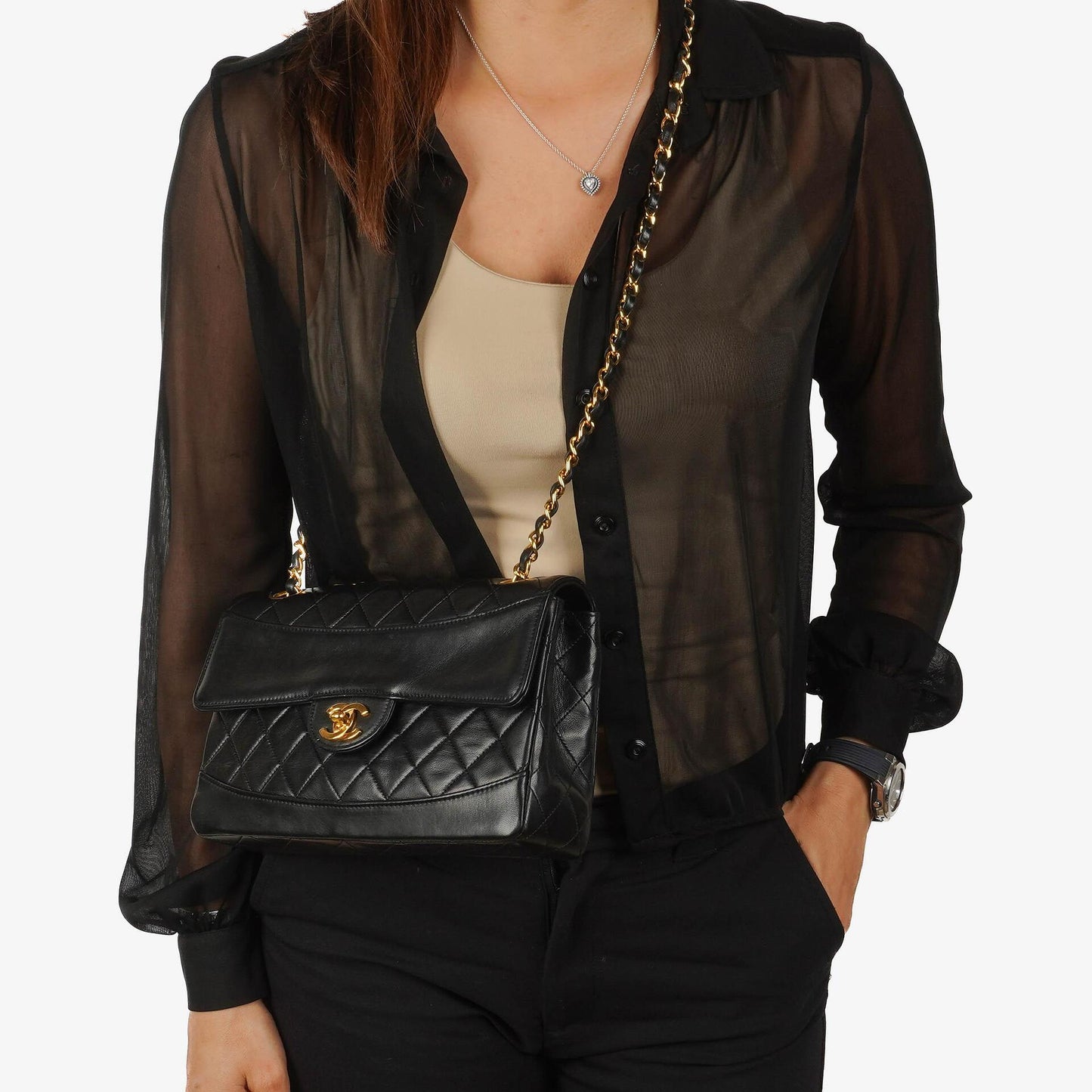 Chanel Classic Flap Bag Lambskin 24k Gold-Plated Hardware