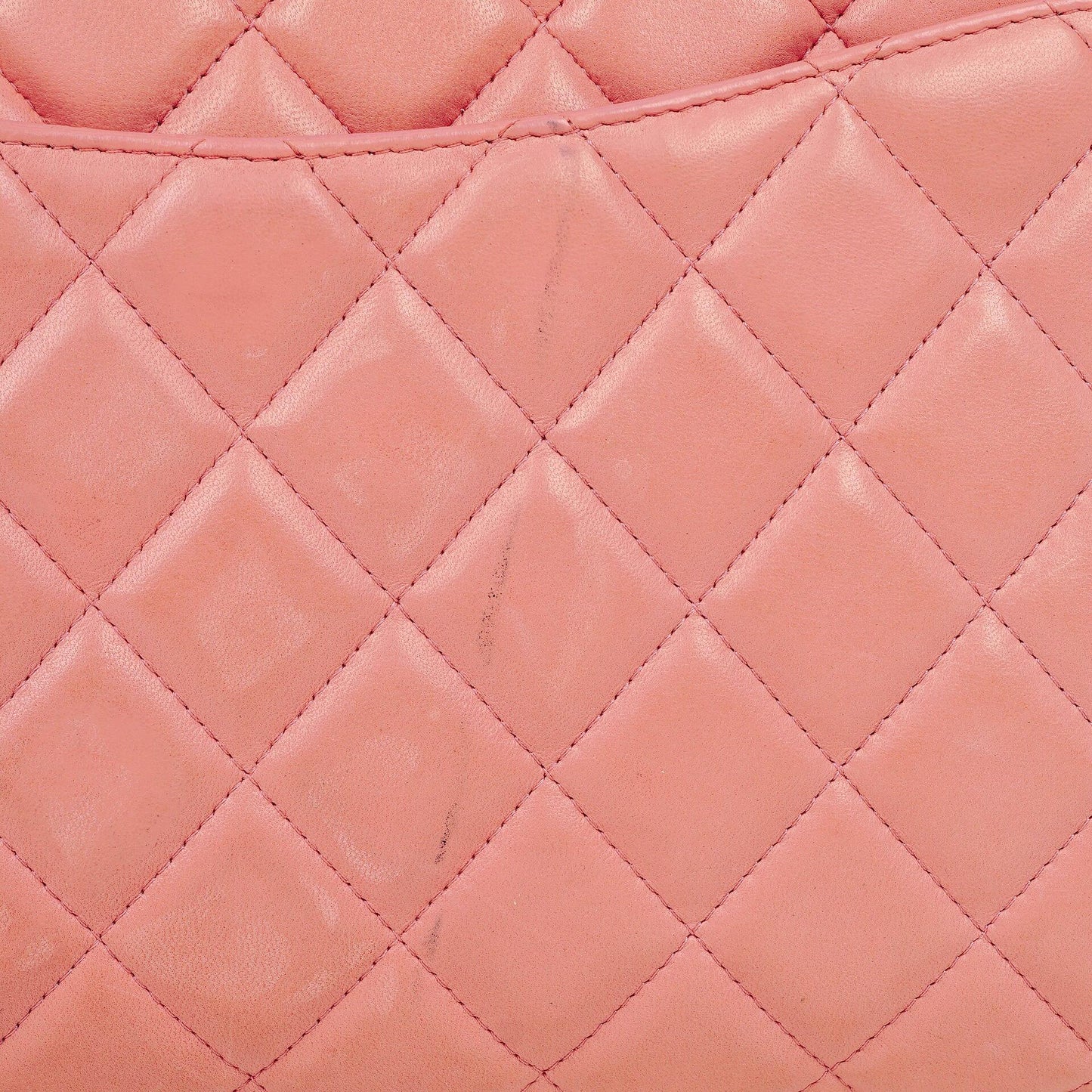 Chanel Classic Flap Clutch With Chain Quilted Leather With Silver-Tone Hardware