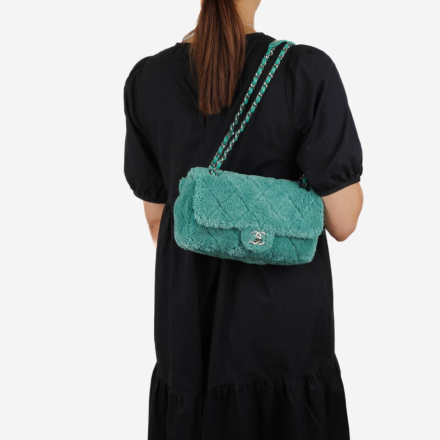 Chanel Classic Flap Turquoise Terry Bag 2019 Collection