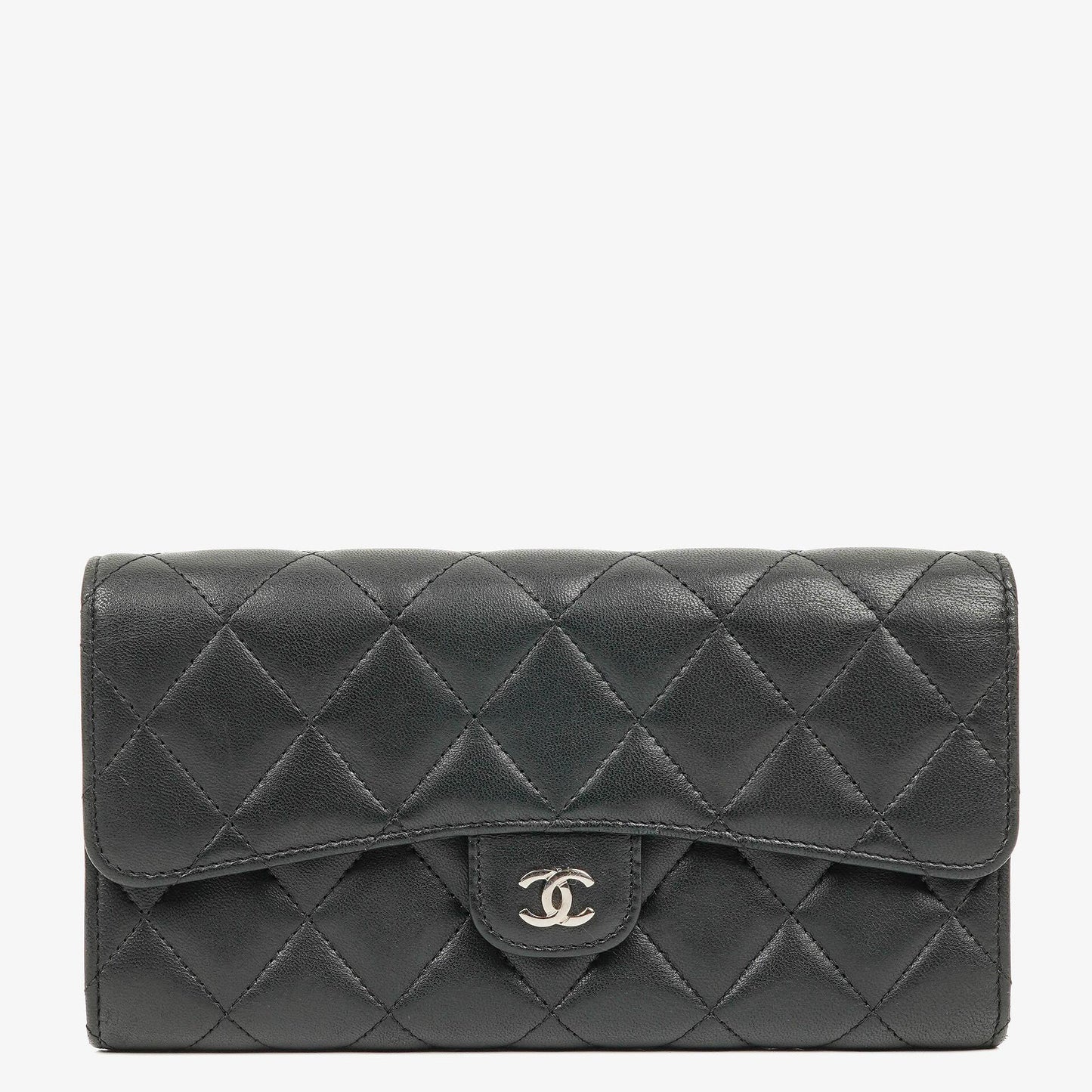 Chanel Classic Flap Wallet Black Quilted Lambskin