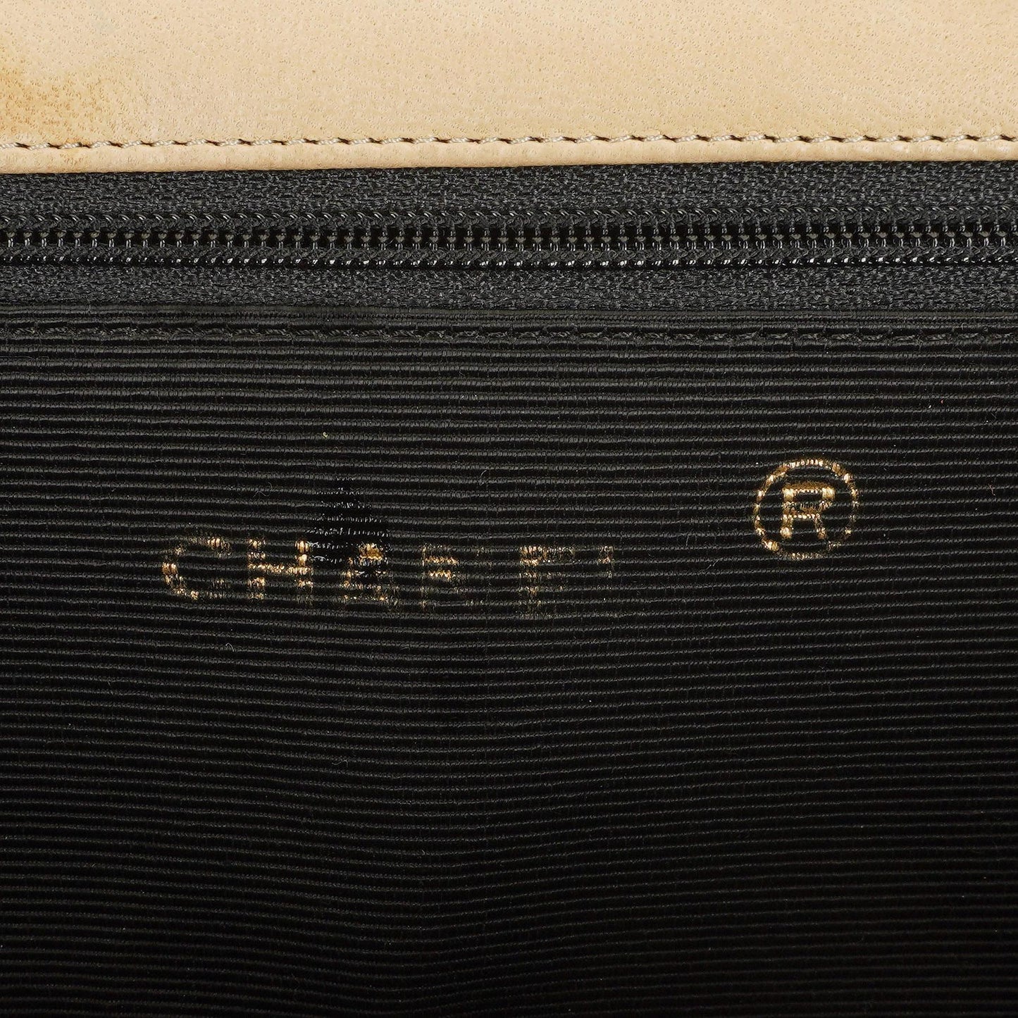 Chanel Classic Full Flap Bag Beige Chevron Quilted Leather 24K Gold-Plated Hardware