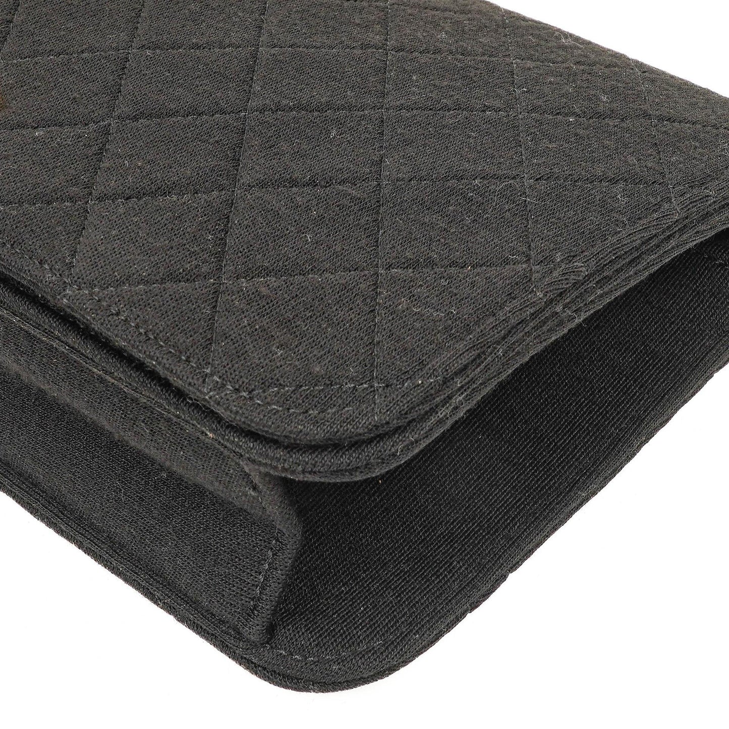 Chanel Classic Full Flap Bag Black Quilted Jersey and Leather, 24K Gold Plated Hardware, 1986-1988