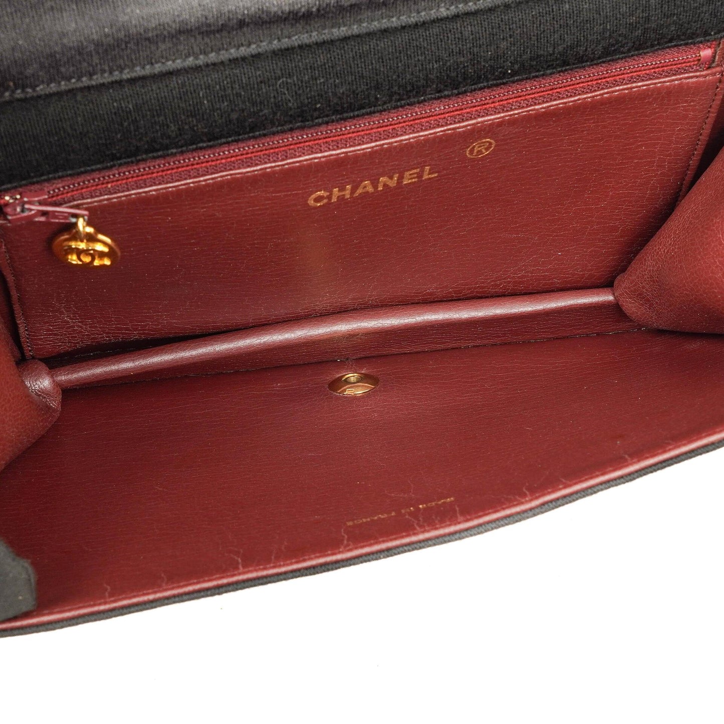 Chanel Classic Full Flap Bag Black Quilted Jersey and Leather, 24K Gold Plated Hardware, 1986-1988