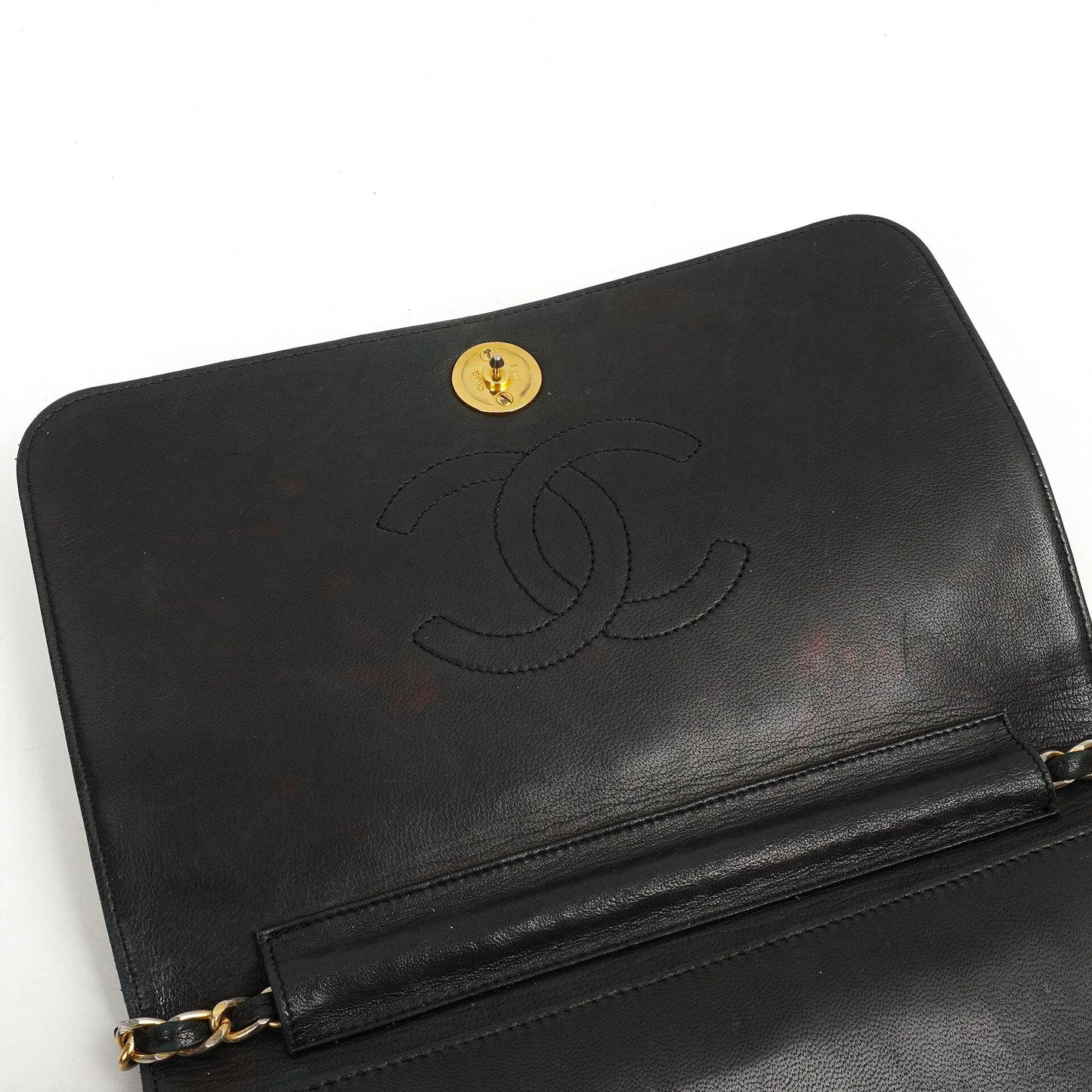 Chanel Classic Full Flap Bag Black Quilted Lambskin 24K Gold-Plated Hardware