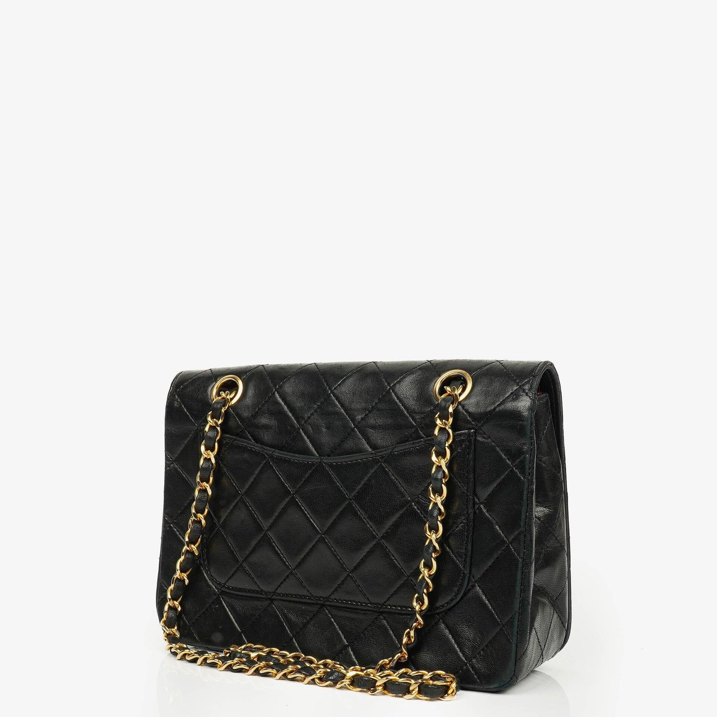 Chanel Full Flap Bag Black Quilted Leather 24K Gold-Plated Hardware