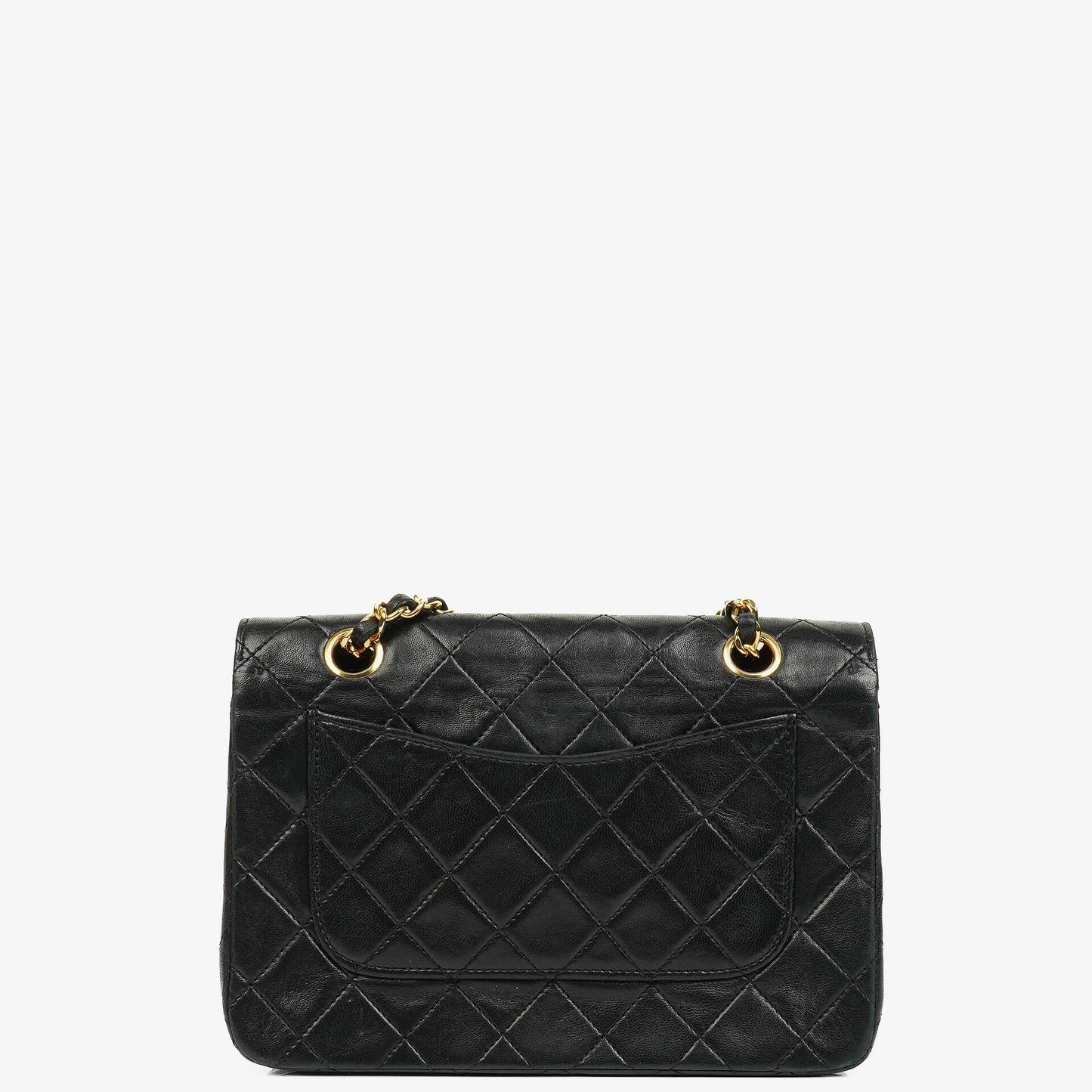 Chanel Full Flap Bag Black Quilted Leather 24K Gold-Plated Hardware
