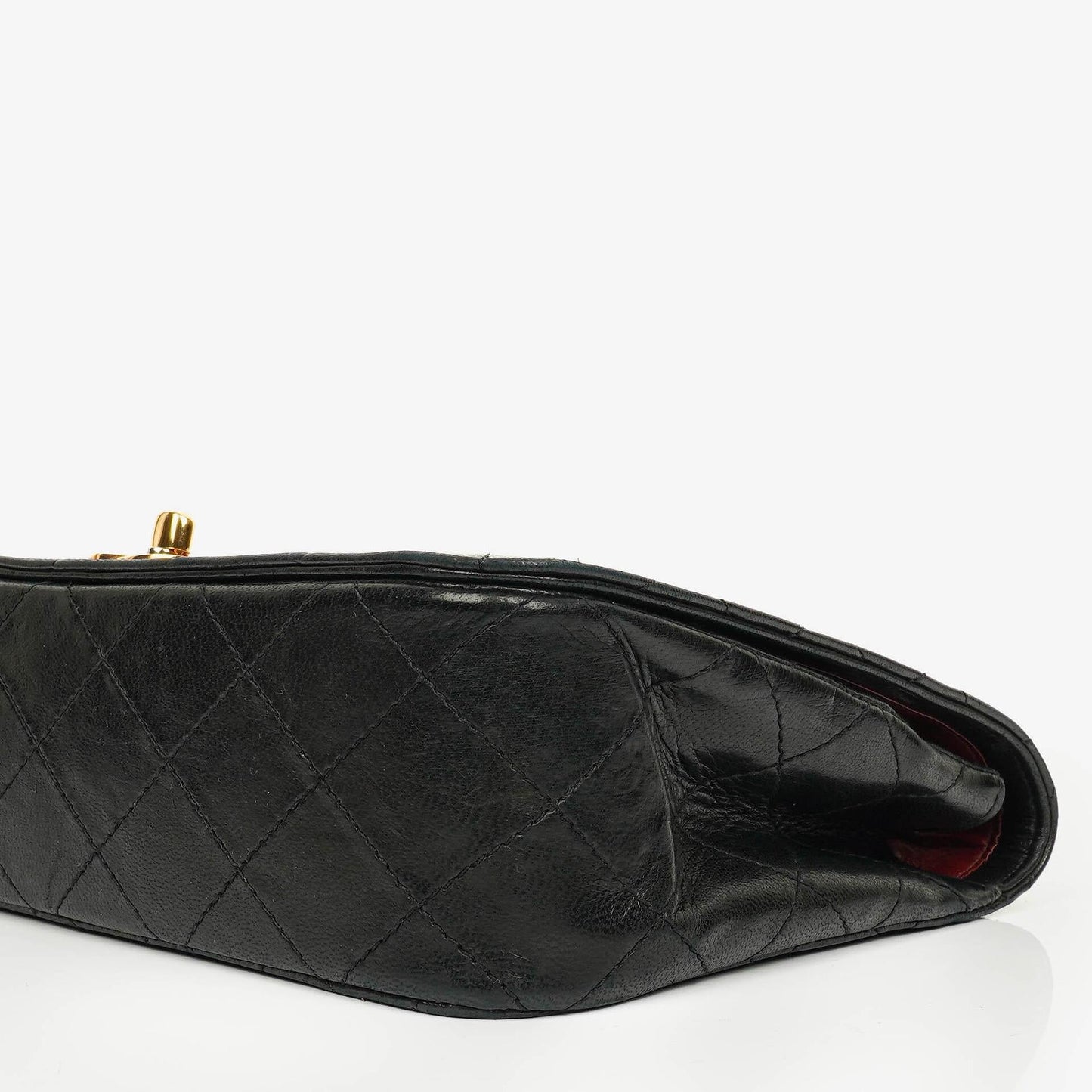 Chanel Full Flap Bag Black Quilted Leather 24K Gold-Plated Hardware