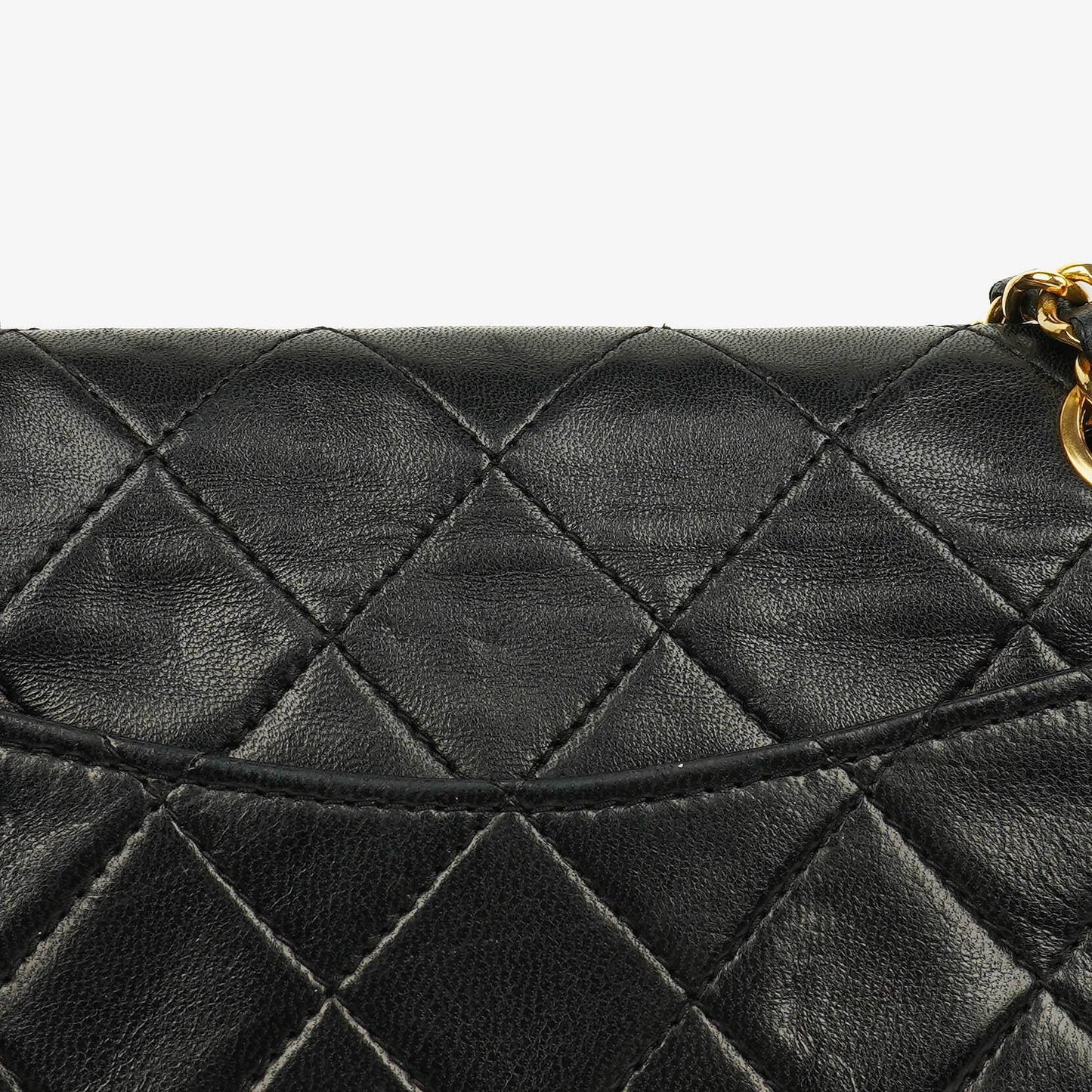 Chanel Full Flap Bag Black Quilted Leather 24K Gold-Plated Hardware
