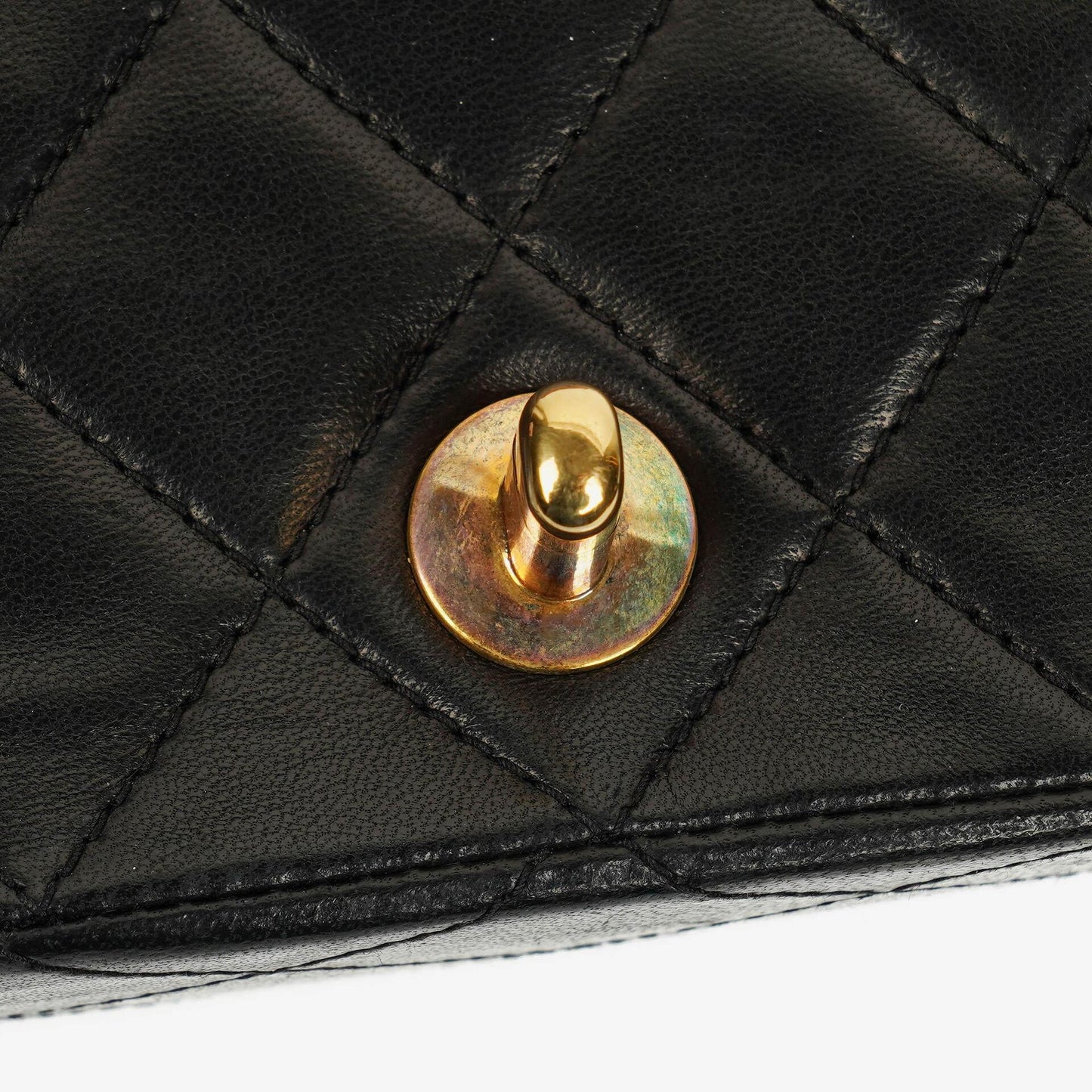 Chanel Full Flap Bag Black Quilted Leather 24K Gold-Plated Hardware