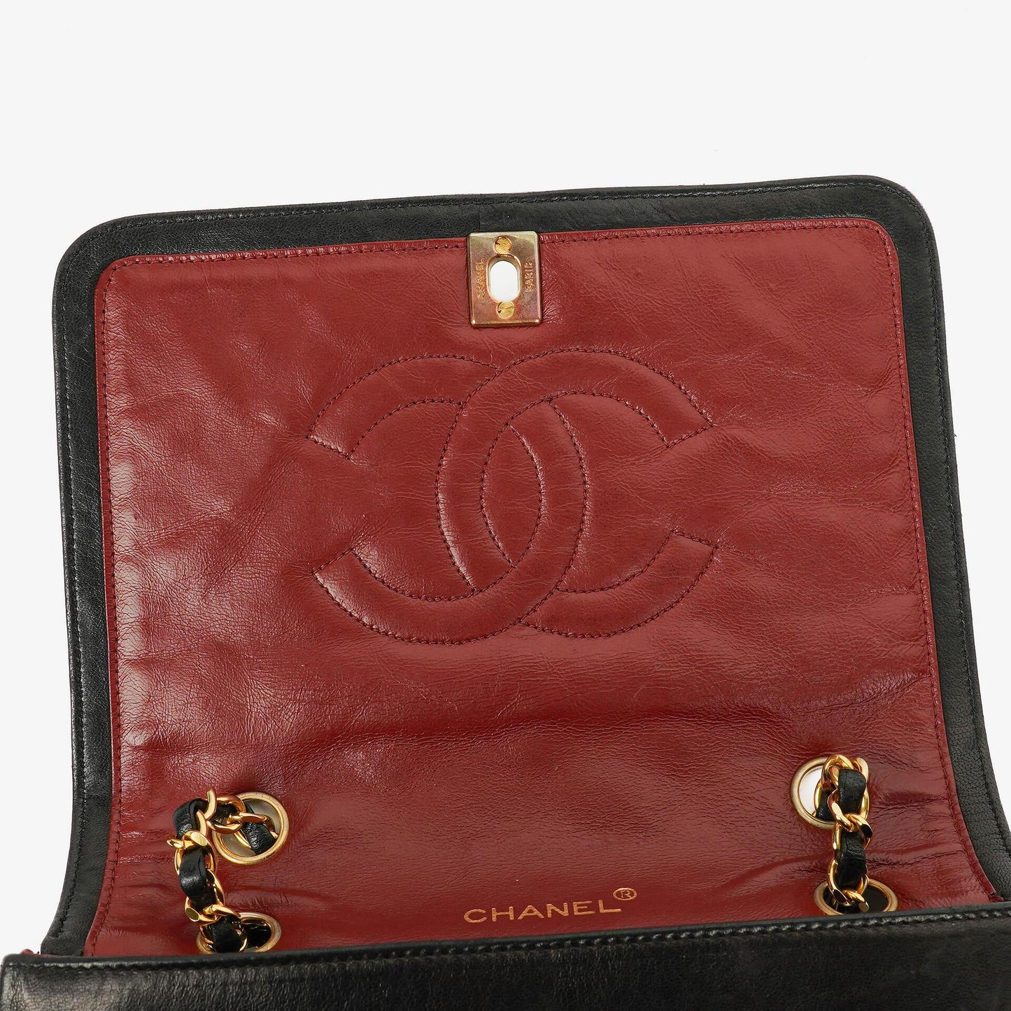 Chanel Full Flap Bag Black Quilted Leather 24K Gold-Plated Hardware