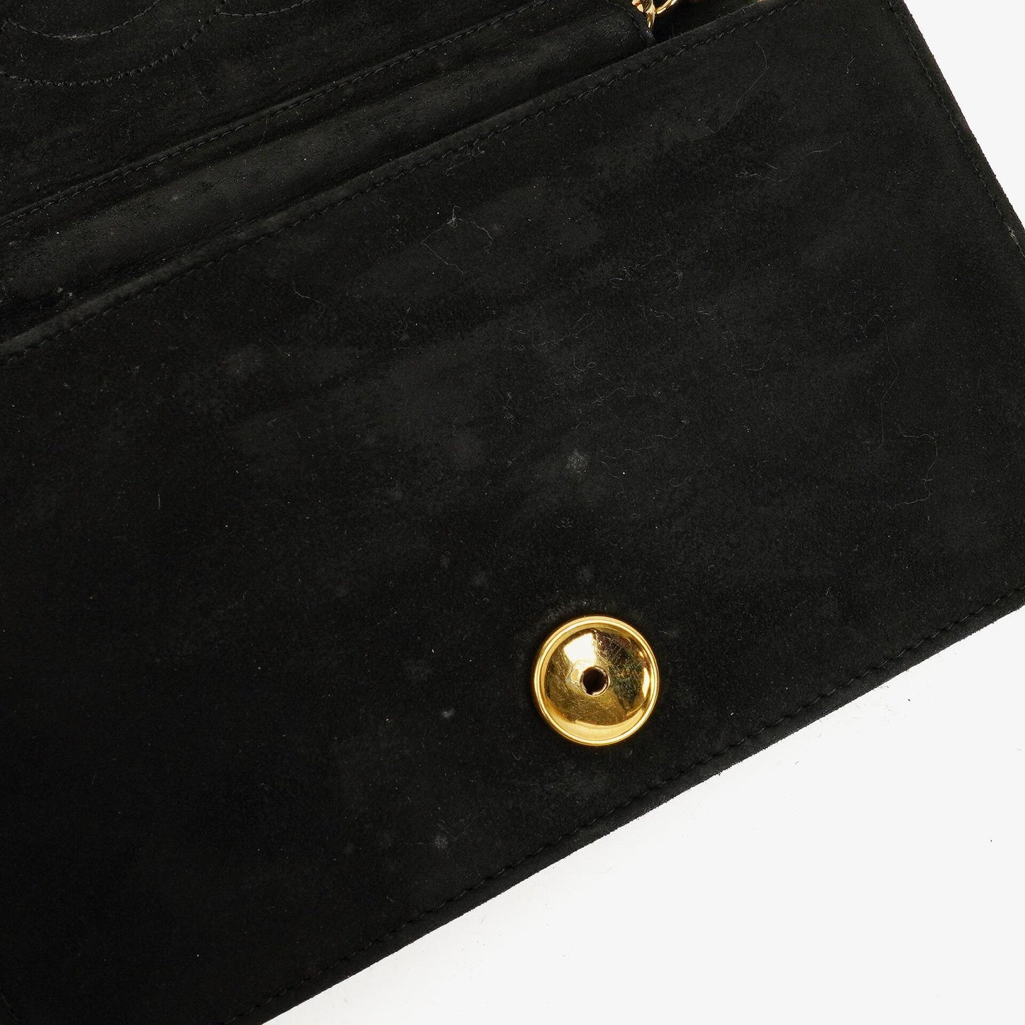 Chanel Classic Full Flap Bag Black Quilted Suede