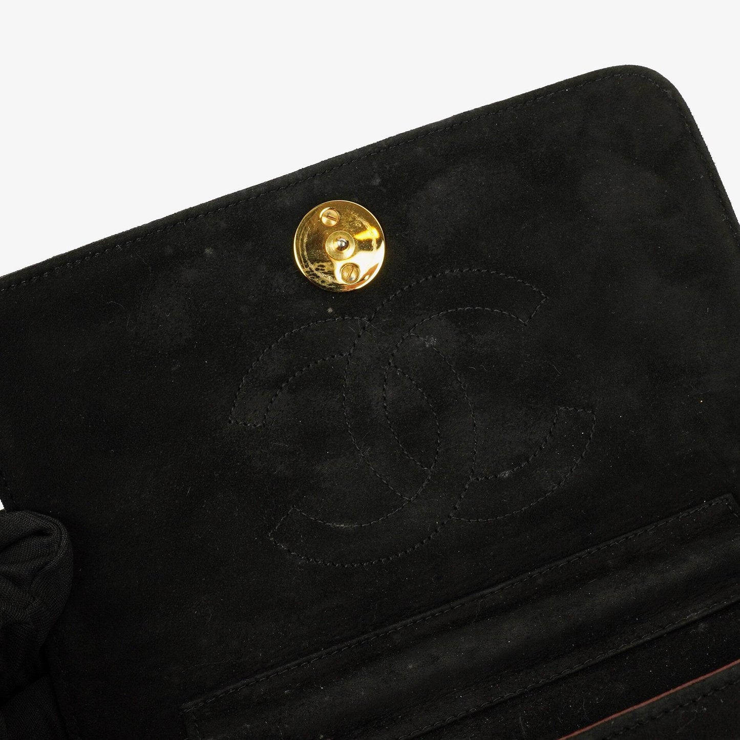 Chanel Classic Full Flap Bag Black Quilted Suede