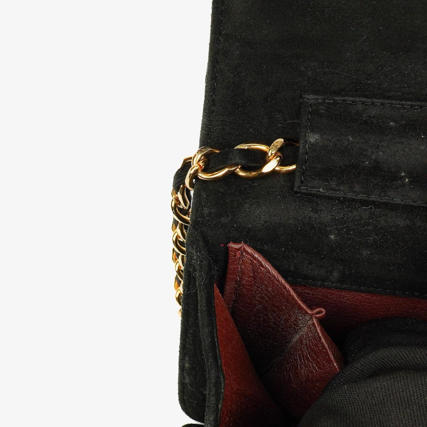 Chanel Classic Full Flap Bag Black Quilted Suede