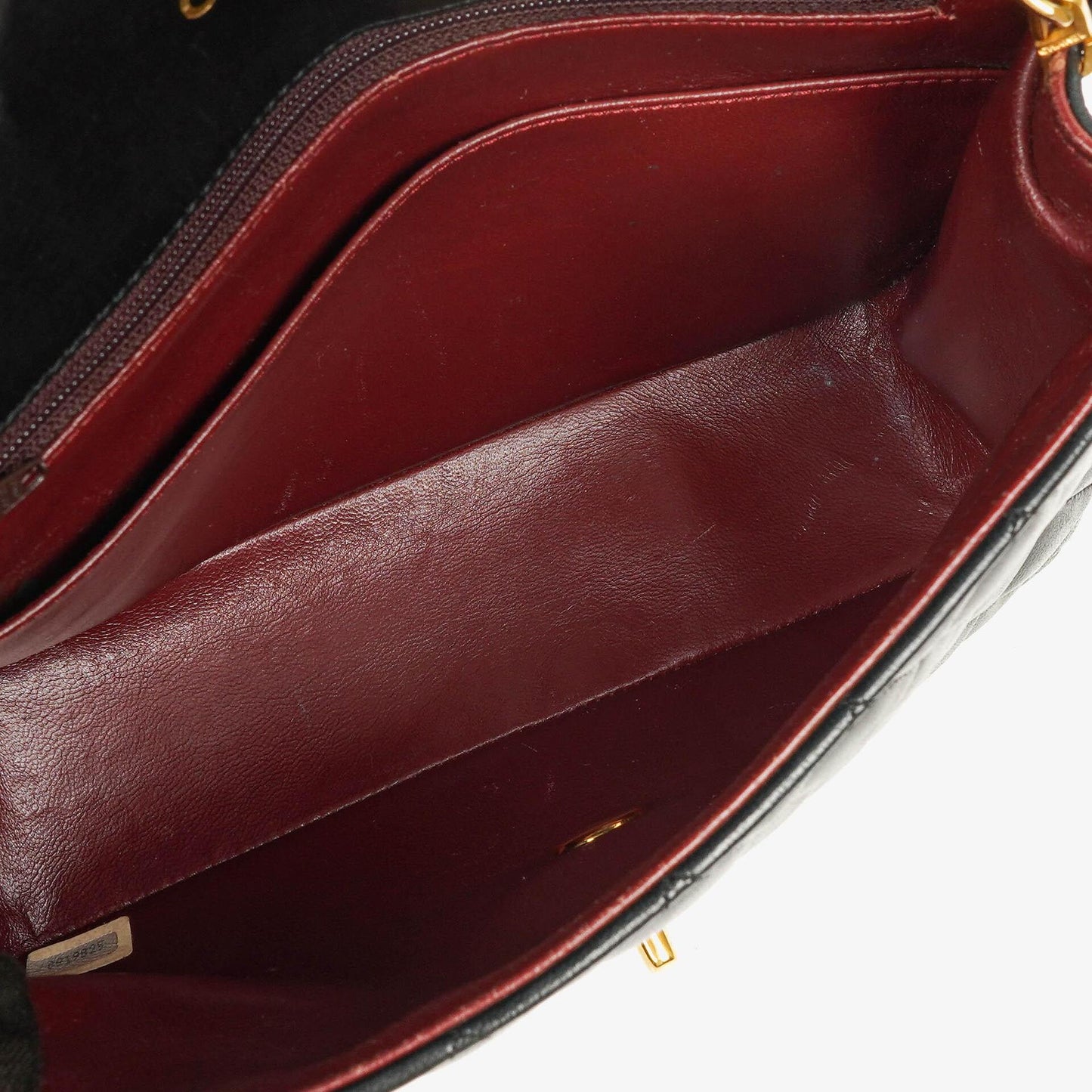 Chanel Classic Half-Moon Single Flap Bag Black Quilted Lambskin With 24K Gold-Plated Hardware