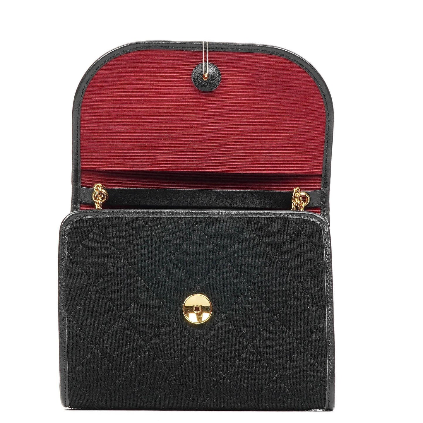 Chanel Classic Jursey Single Flap Bag Wallet on Chain With 24K Gold-Plated Hardware