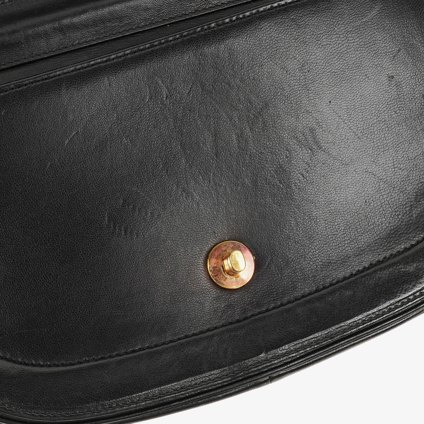 Chanel Classic Lambskin Half Moon Black Flap Bag With 24K Gold-Plated Hardware