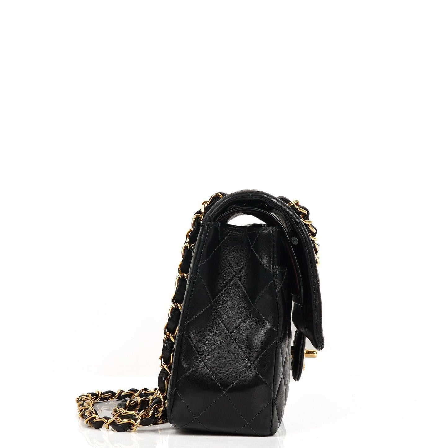 Chanel Classic Medium Double Flap Bag Black Quilted Lambskin 24K Gold-Plated Hardware