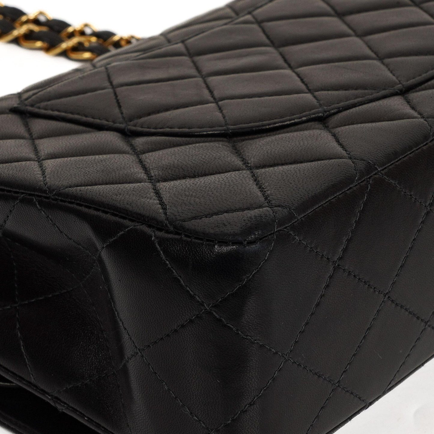 Chanel Classic Medium Double Flap Bag Black Quilted Lambskin 24K Gold-Plated Hardware