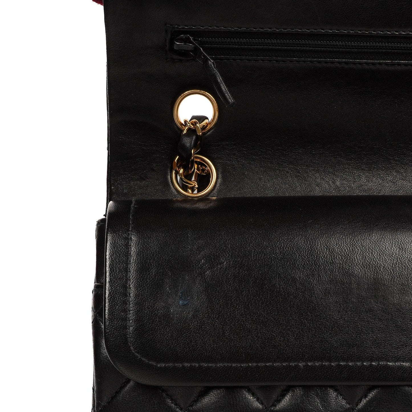 Chanel Classic Medium Double Flap Bag Black Quilted Lambskin 24K Gold-Plated Hardware
