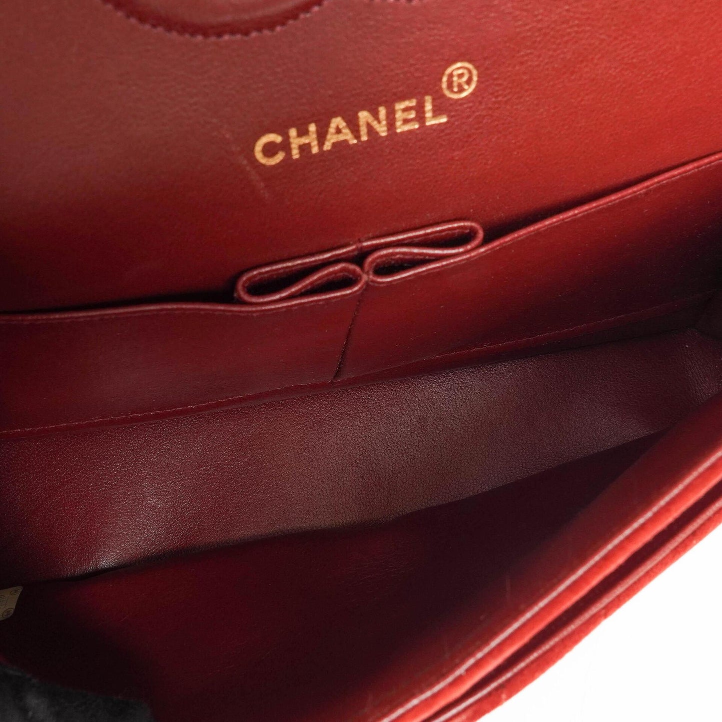 Chanel Classic Medium Double Flap Bag In Red Quilted Suede And 24K Gold-Plated Hardware