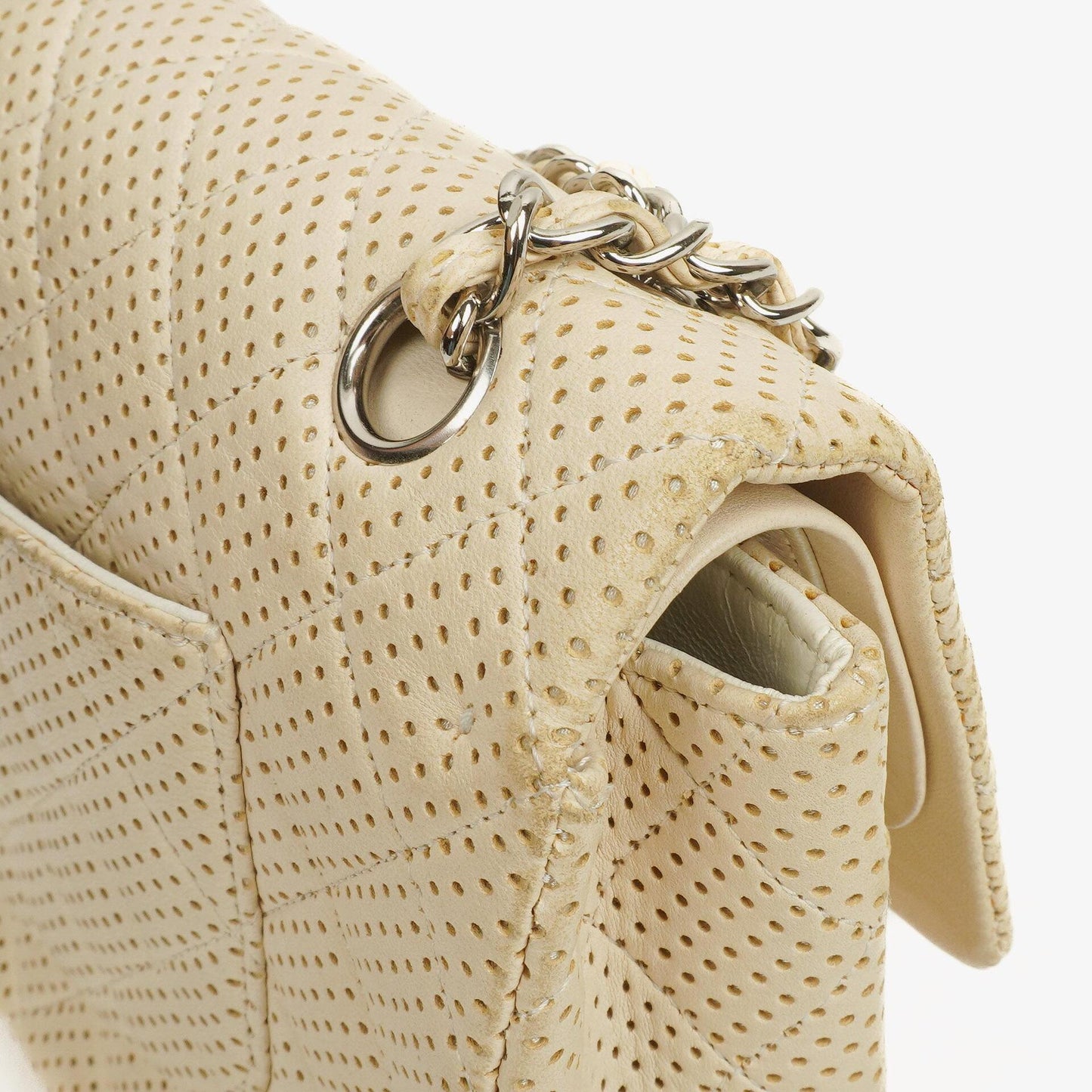 Chanel Classic Medium Perforated Quilted Lambskin Double Flap Bag