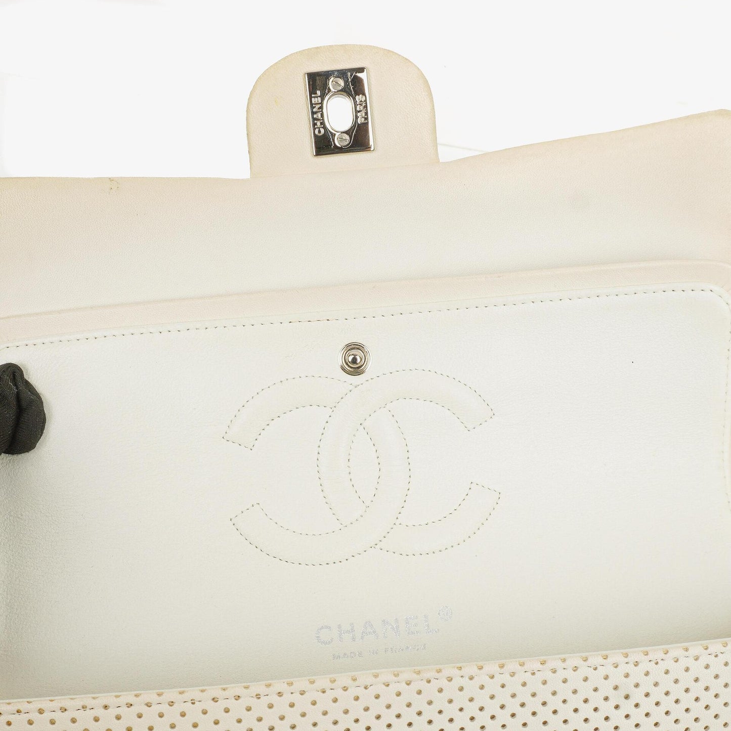 Chanel Classic Medium Perforated Quilted Lambskin Double Flap Bag