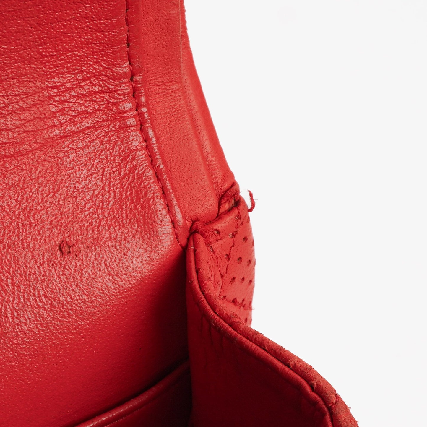 Chanel Classic Medium Perforated Red Quilted Lambskin Double Flap Bag