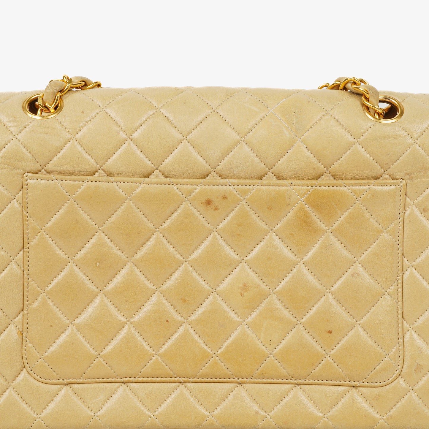 Chanel Classic Medium Single Flap Bag Beige Quilted Leather With Gold & Silver Tone Combo Hardware