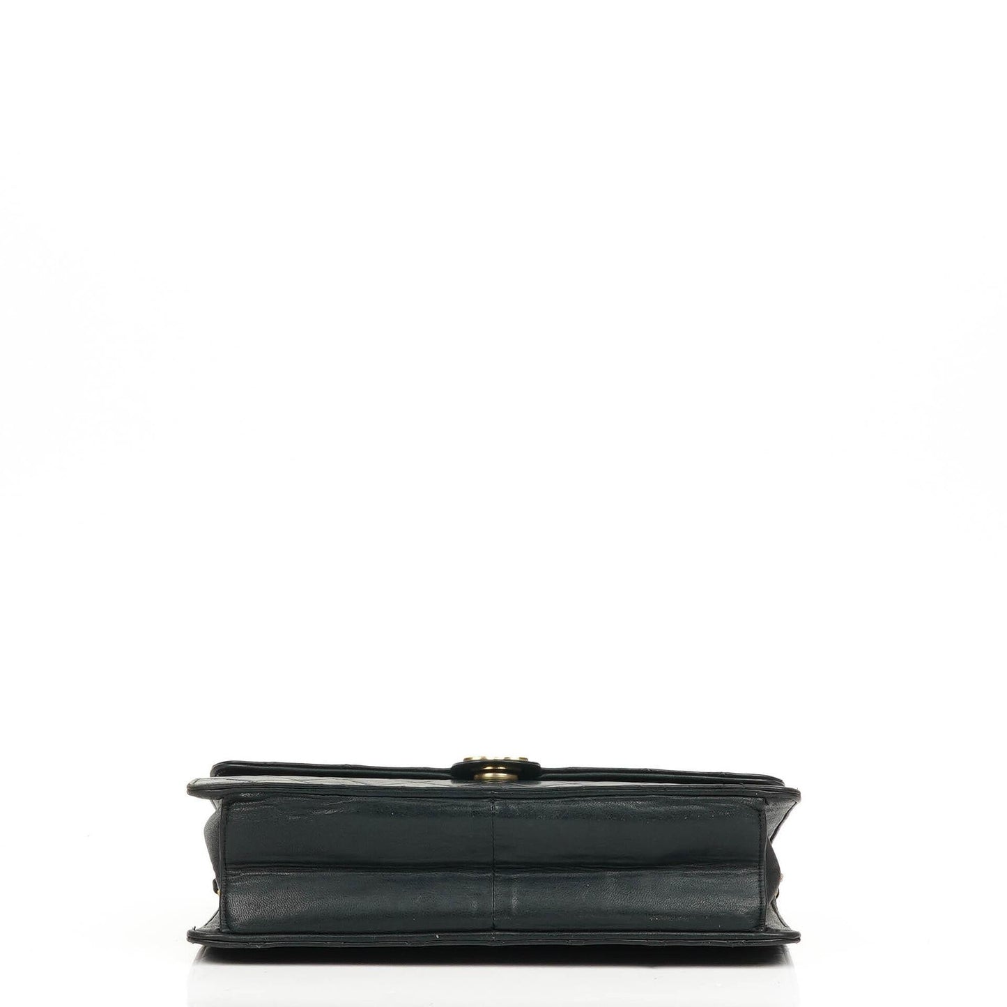 Chanel Classic Medium Single Flap Bag Black Quilted Lambskin 24K Gold-Plated Hardware